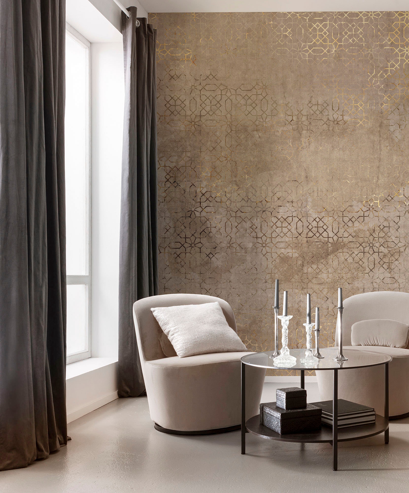 Komar Vliestapete »Digitaldruck Vlies - Calm Creativity - Grösse 200 x 250 cm«, bedruckt, Wohnzimmer, Schlafzimmer