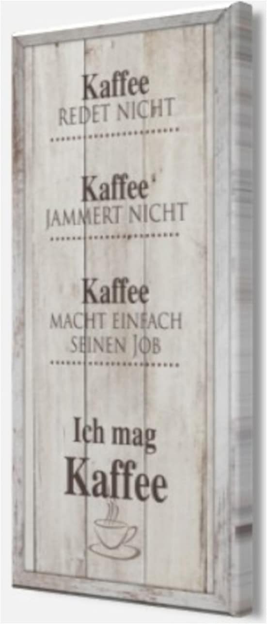 Bönninghoff Bild mit Rahmen »Wandbild gerahmt KAFFEE 23x49 cm – Wanddeko modern« Kaffee | Kaffee Bilder | Sprüche & Texte 1 Stk. tlg. mit dekorativem Rahmen