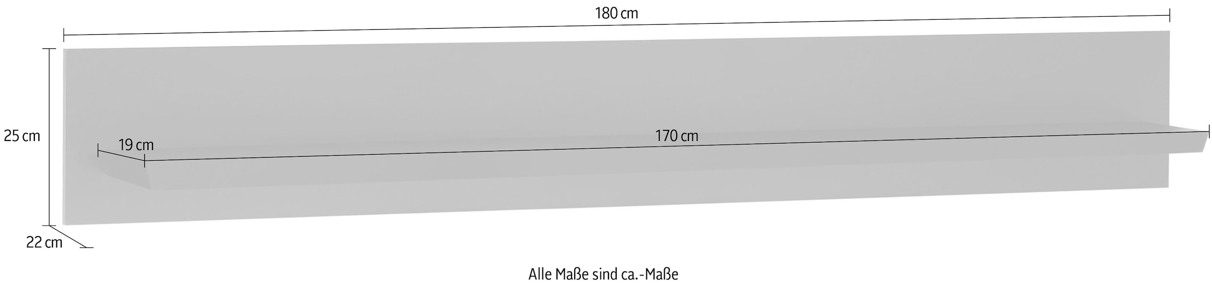 Home affaire Wandboard »Lincoln, Wandregal im Landhausstil, Wandhalter mit Ablagefläche« edles Design, in zwei Grössen verfügbar, vielseitig einsetzbar
