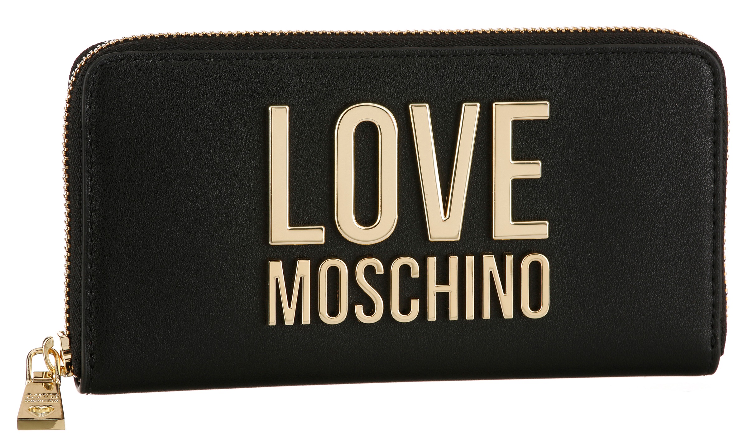 Image of LOVE MOSCHINO Geldbörse, mit goldfarbenen Logo Schriftzug bei Ackermann Versand Schweiz