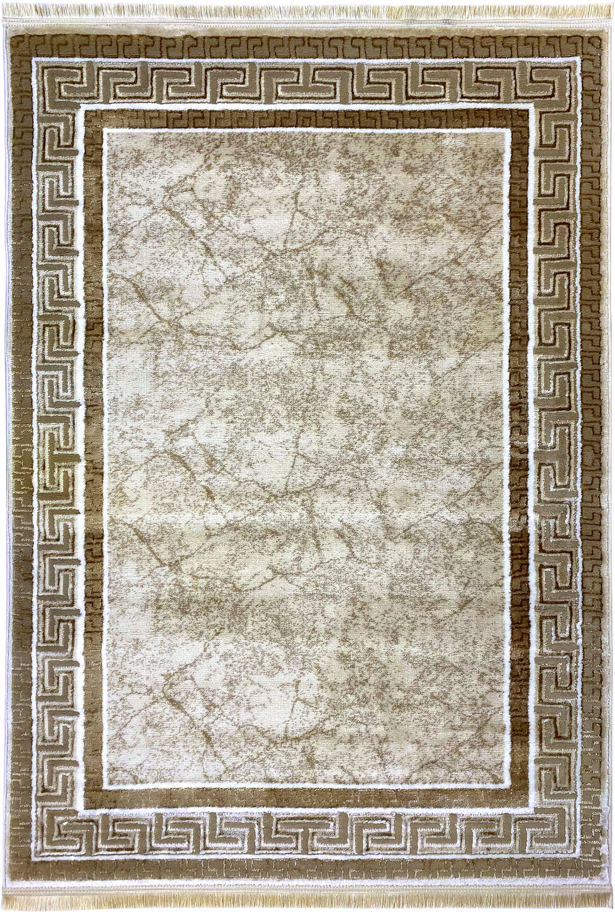 Image of RESITAL The Voice of Carpet Teppich »Delux 3300«, rechteckig, 12 mm Höhe, Kurzflor, Marmor Design, Used Optik, mit Bordüre & Fransen, ideal im Wohnzimmer & Schlafzimmer bei Ackermann Versand Schweiz