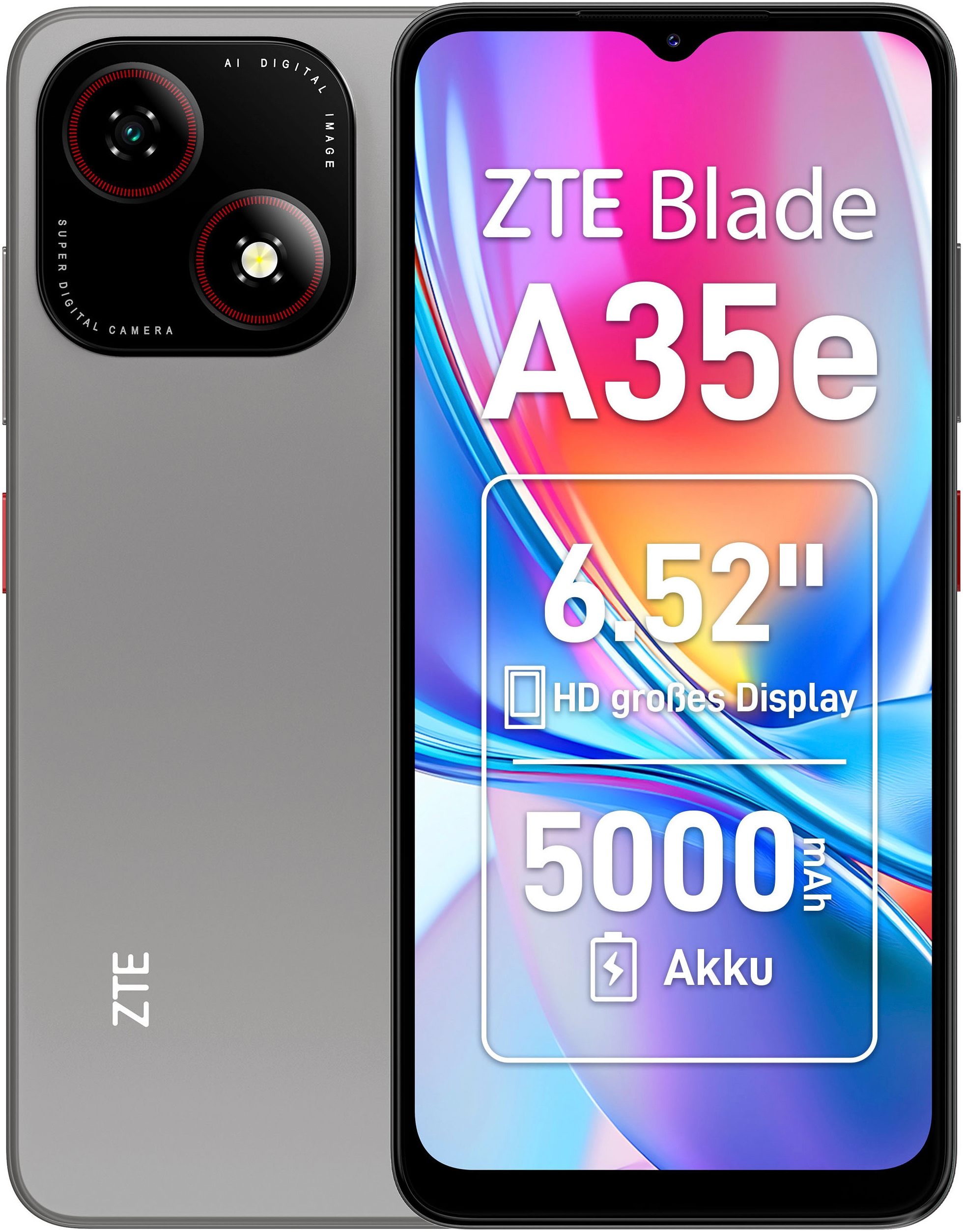 ZTE Smartphone »Blade A35e« Silvery Gray