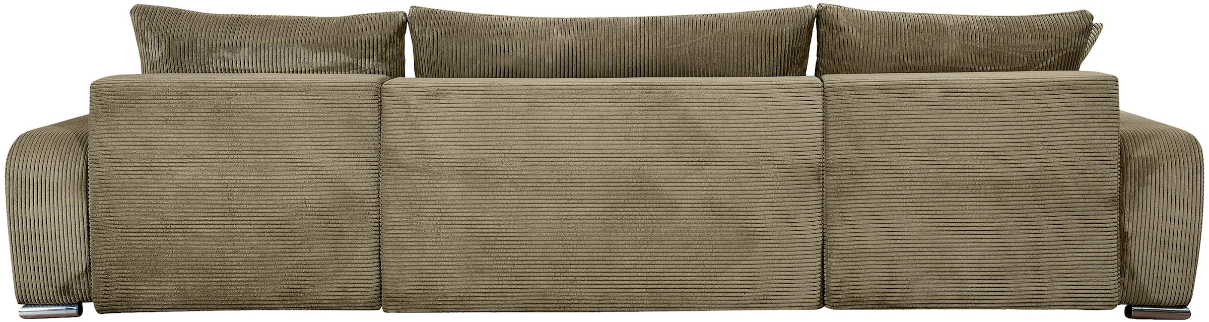COLLECTION AB Wohnlandschaft »Paola U-Form«, mit Schlaffunktion, Stauraum, Zierkissen und Bonnellfederkern, Cord