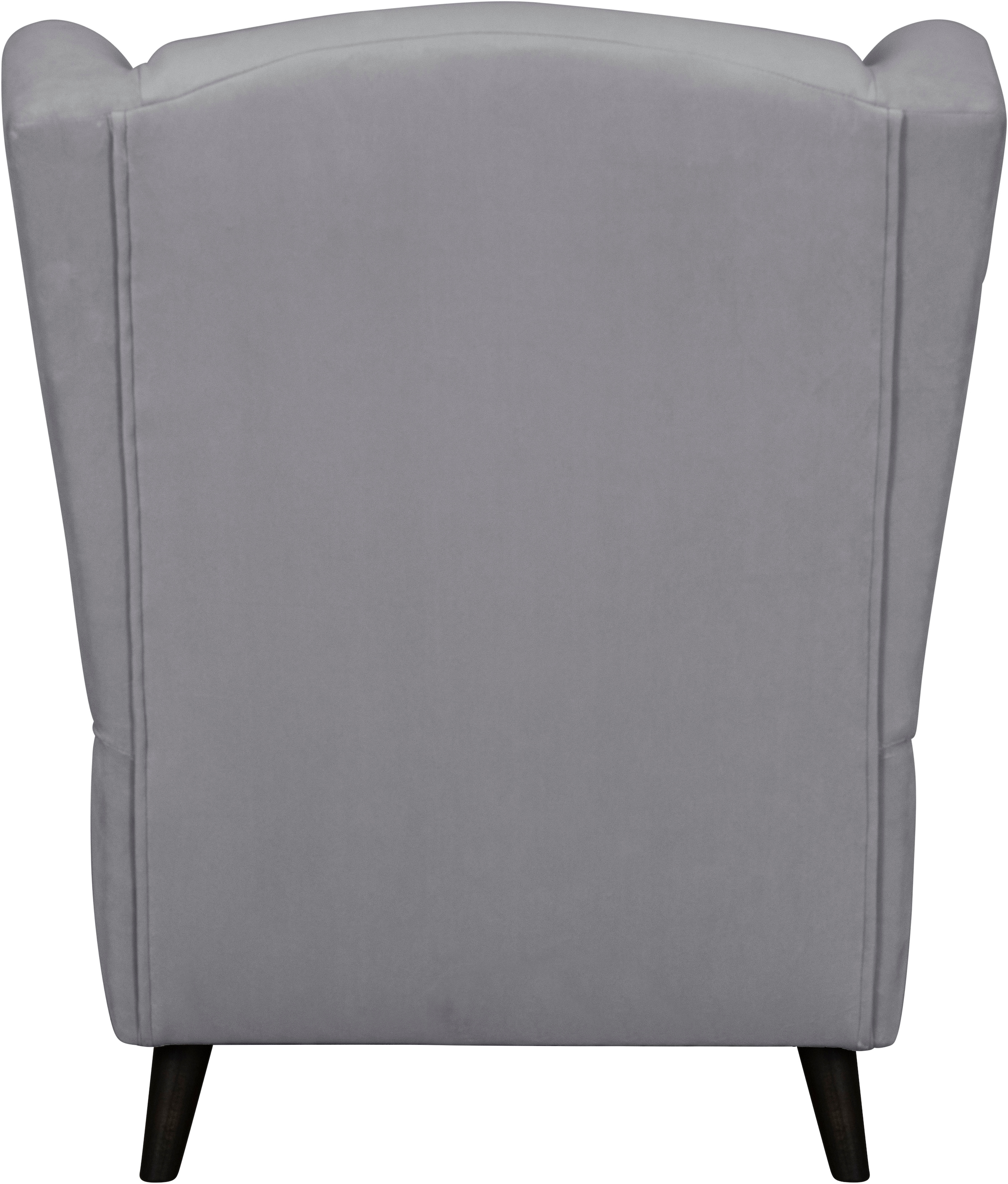 Home affaire Sessel »Ohrensessel CHISTELLE, wahlweise mit Polsterhocker«, mit Wellenunterfederung, Masse: B/T/H: 81/87/99 cm