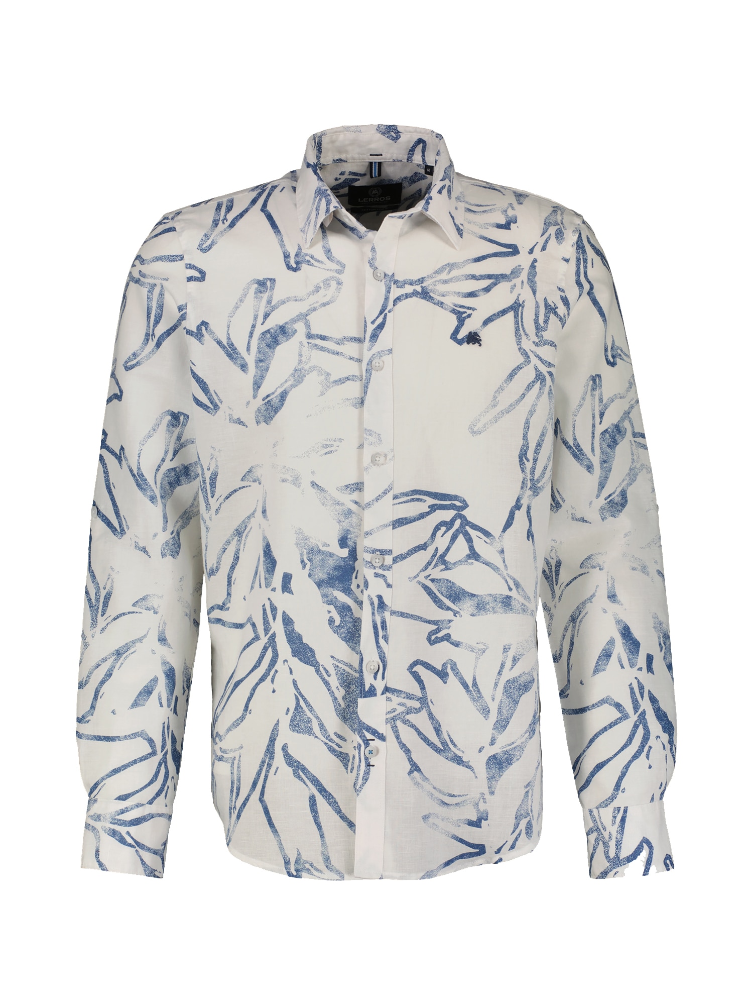 Image of LERROS Langarmhemd "Herren Langarmhemd mit sommerlichem Alloverprint"