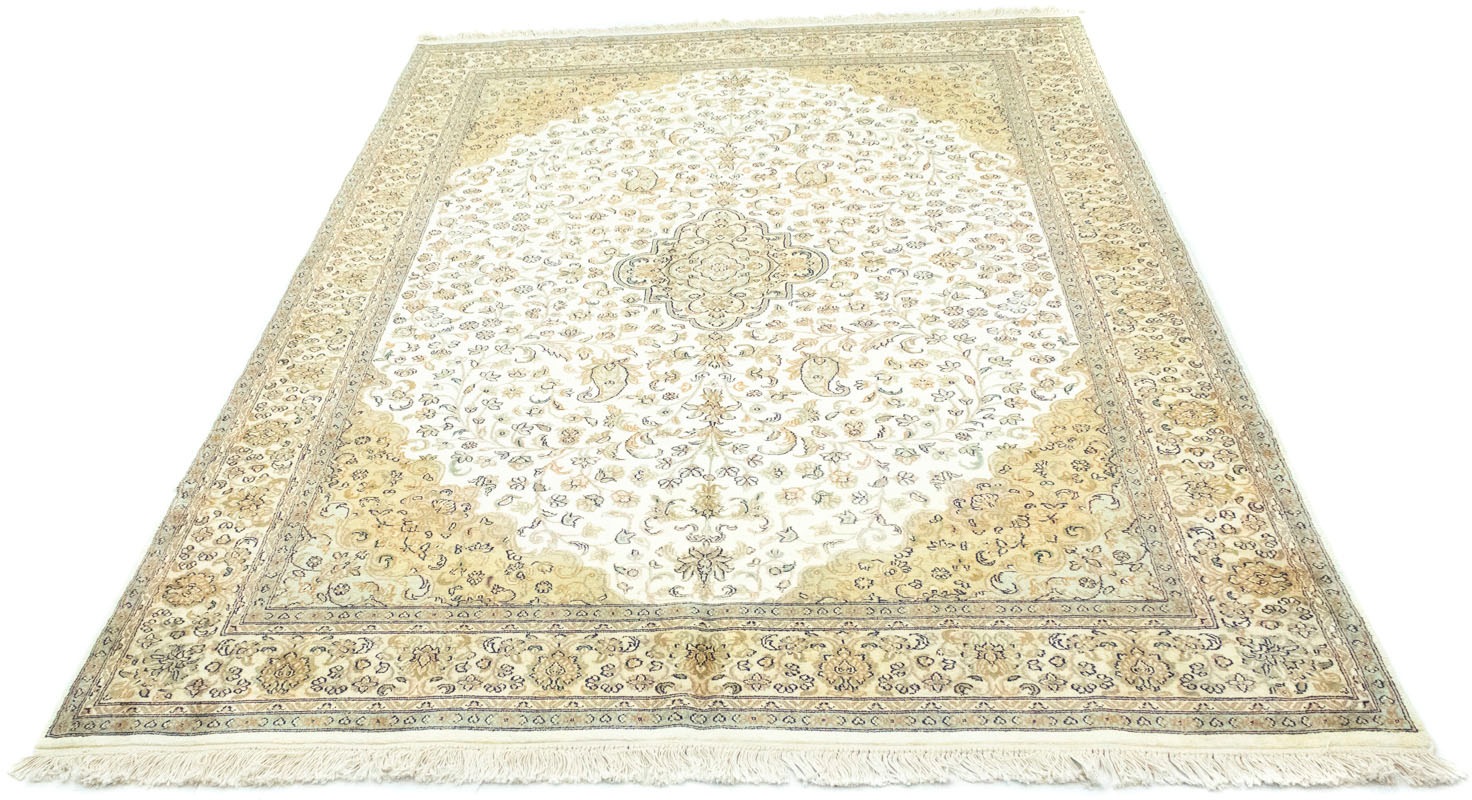 Image of morgenland Teppich »Kaschmir Seide Teppich handgeknüpft beige«, rechteckig, 6 mm Höhe bei Ackermann Versand Schweiz
