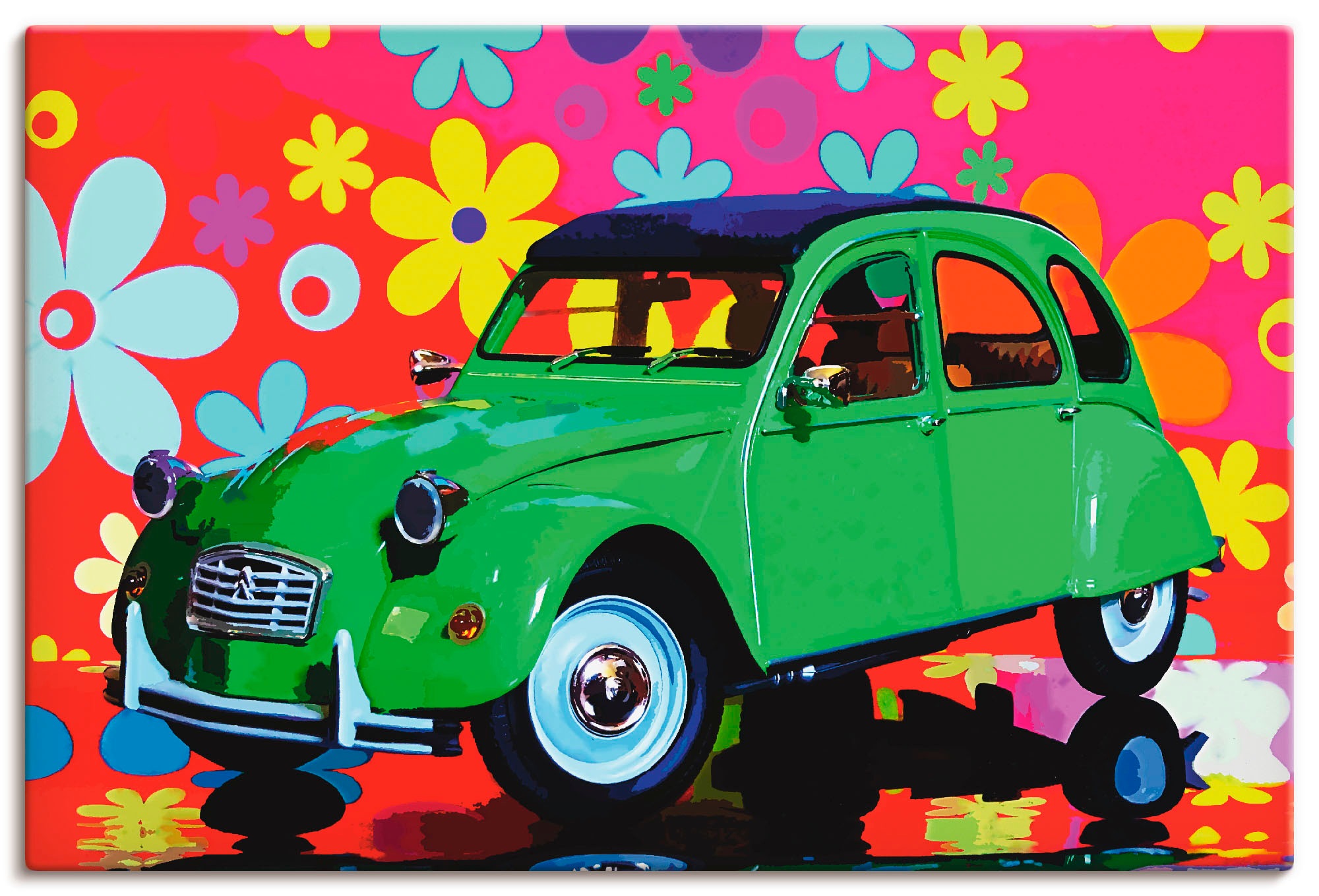 Image of Artland Wandbild »Citroën 2CV grün«, Auto, (1 St.), in vielen Grössen & Produktarten - Alubild / Outdoorbild für den Aussenbereich, Leinwandbild, Poster, Wandaufkleber / Wandtattoo auch für Badezimmer geeignet bei Ackermann Versand Schweiz