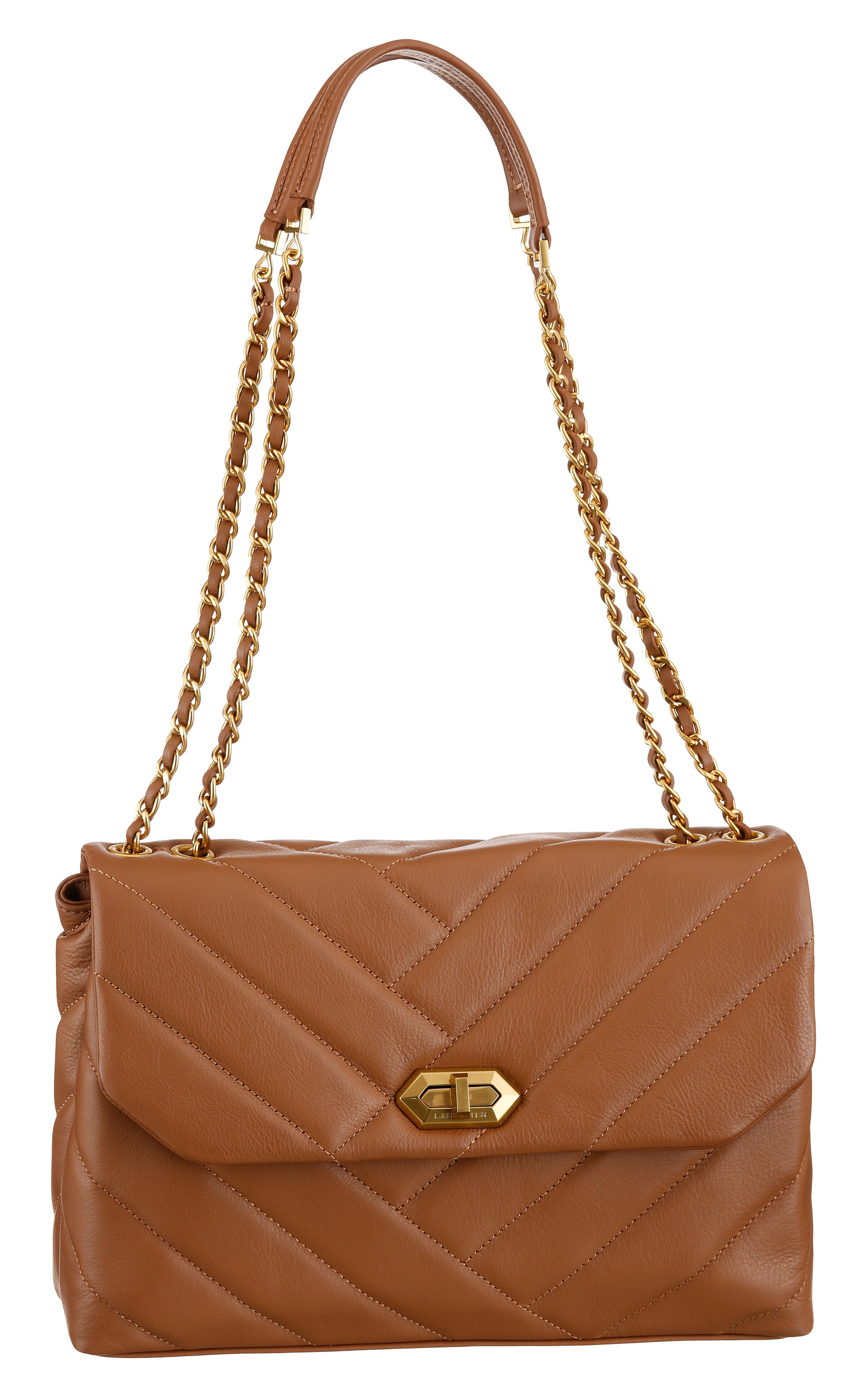 Image of LANCASTER Schultertasche »Trotter bag L«, mit goldfarbenen Details bei Ackermann Versand Schweiz