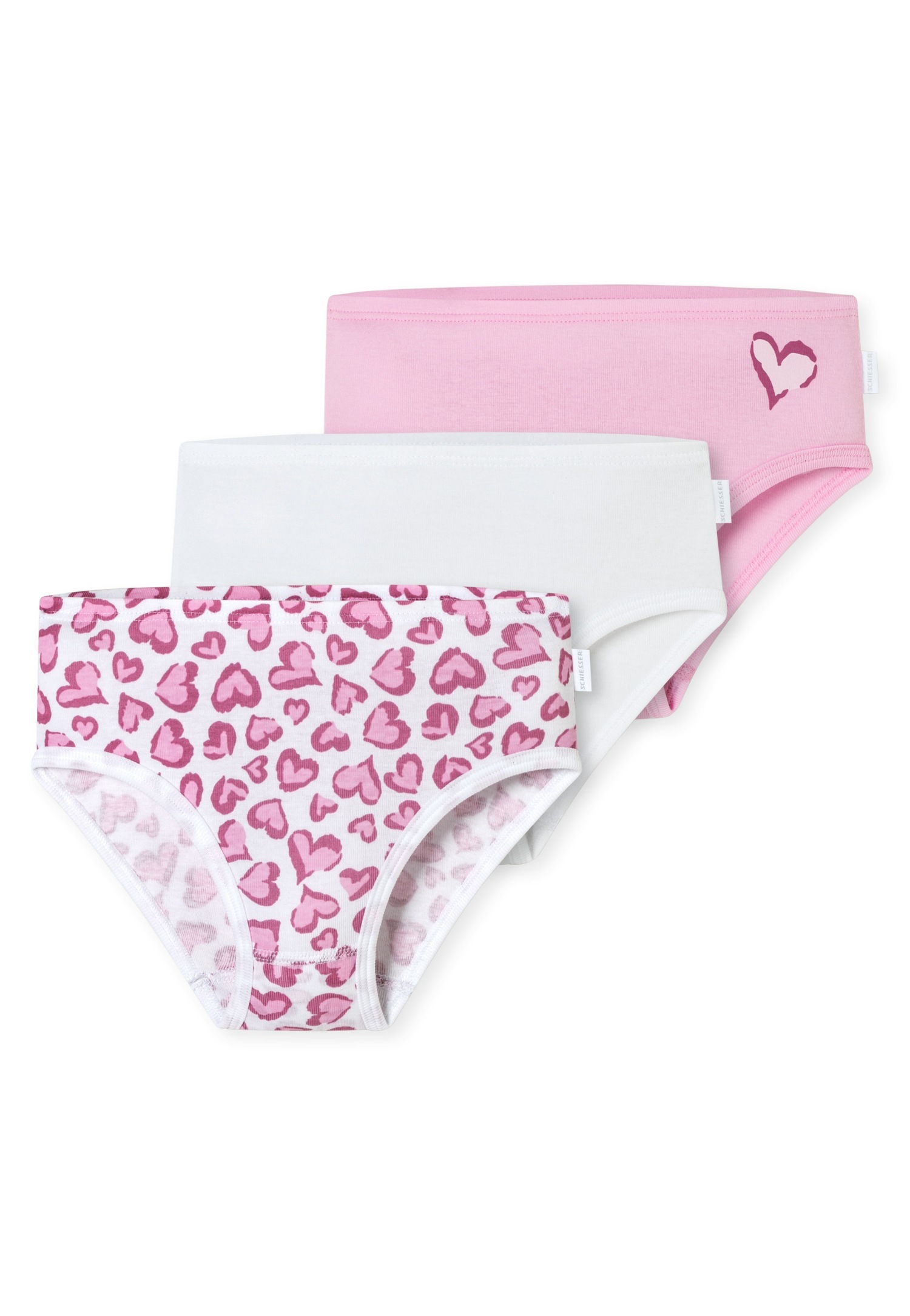 Schiesser Hüftslip, (3er-Pack), mit süssem Muster