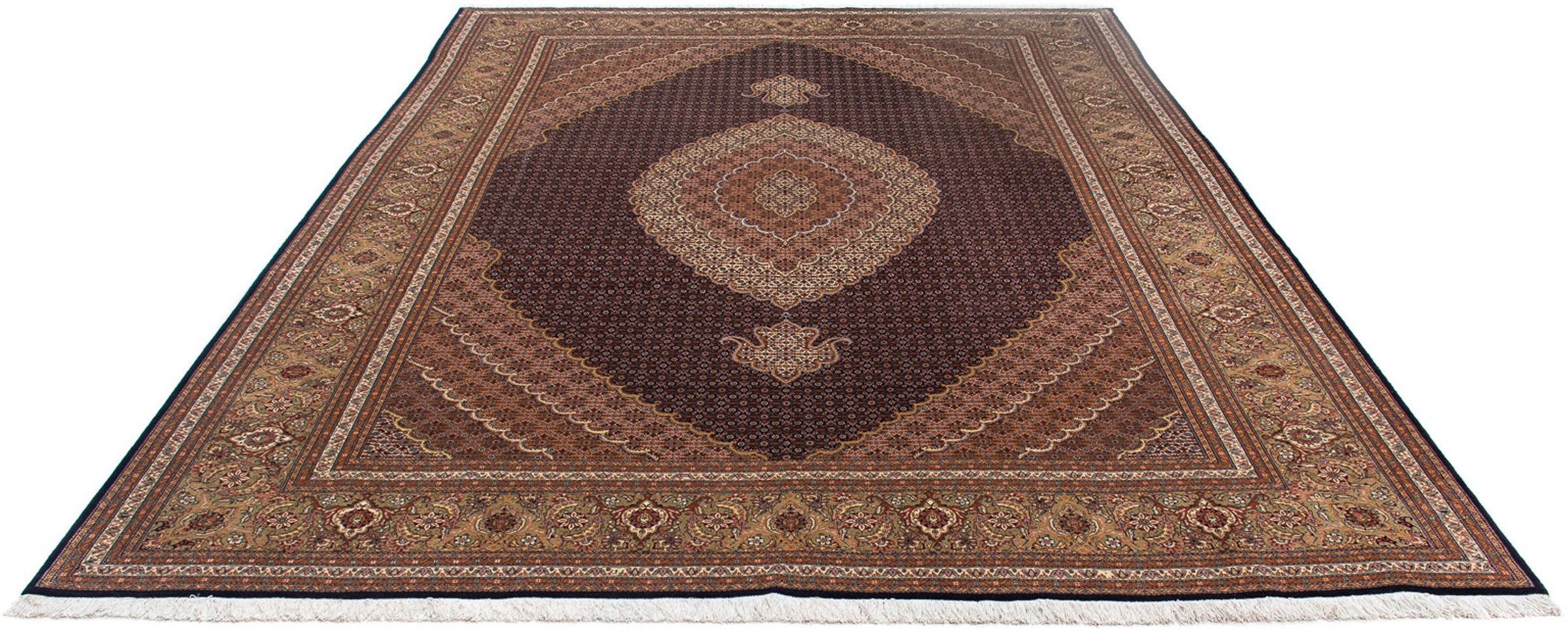 Image of morgenland Orientteppich »Perser - Täbriz - 336 x 250 cm - braun«, rechteckig, 10 mm Höhe, Wohnzimmer, Handgeknüpft, Einzelstück mit Zertifikat bei Ackermann Versand Schweiz