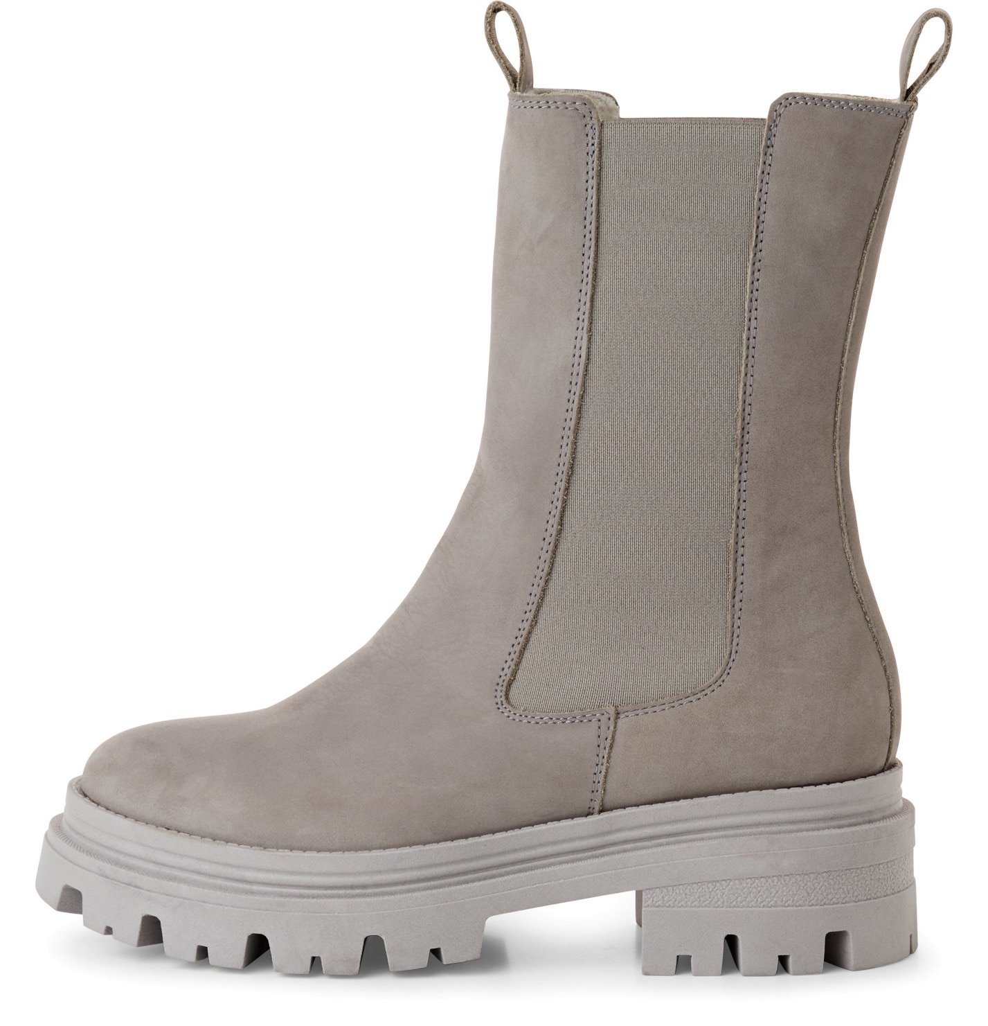 Tamaris Chelseaboots, Blockabsatz, Schlupfboots, Kurzstiefel, beidseitige Stretcheinsätze