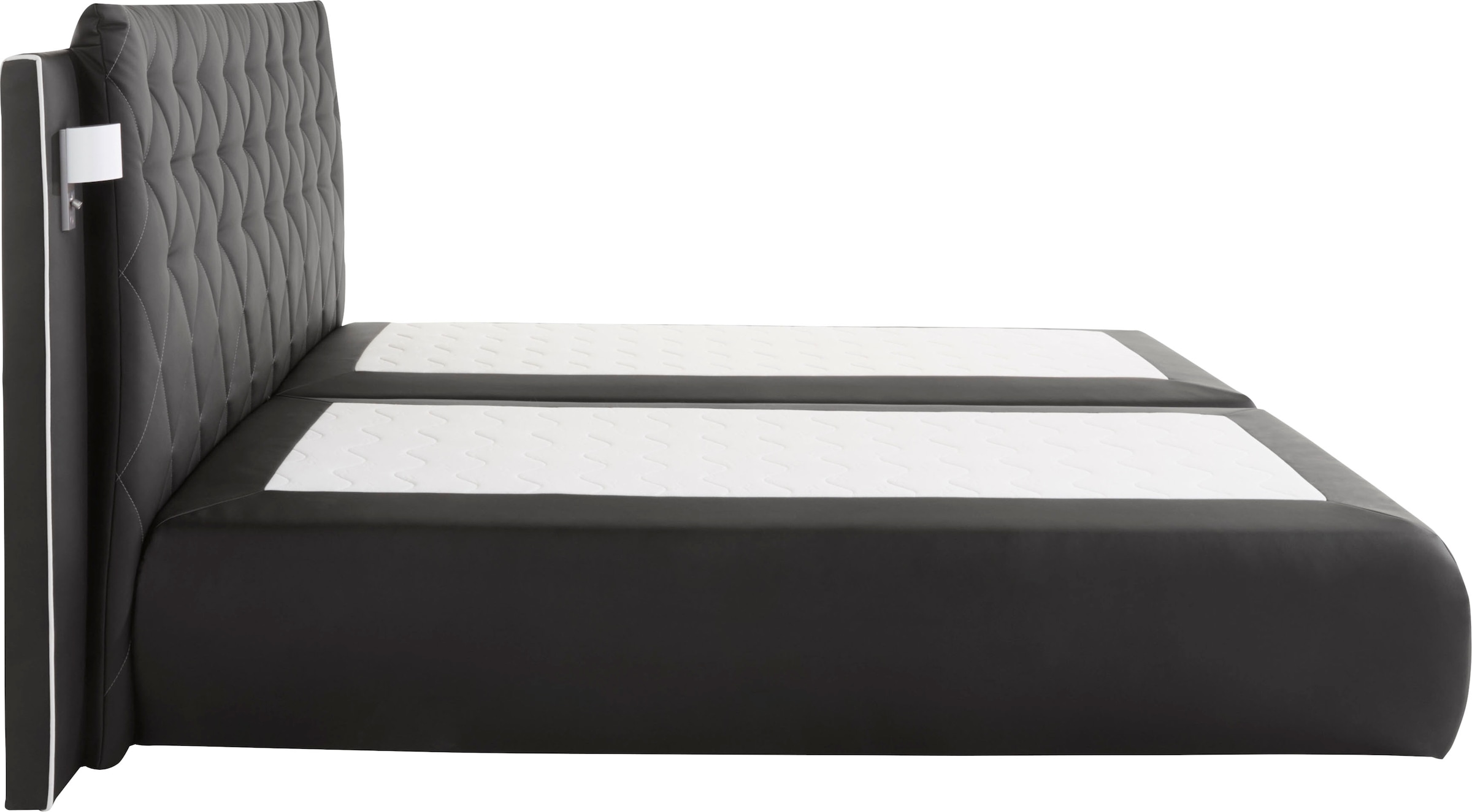 COLLECTION AB Lit boxspring comprend coffre de lit, éclairage LED et surmatelas