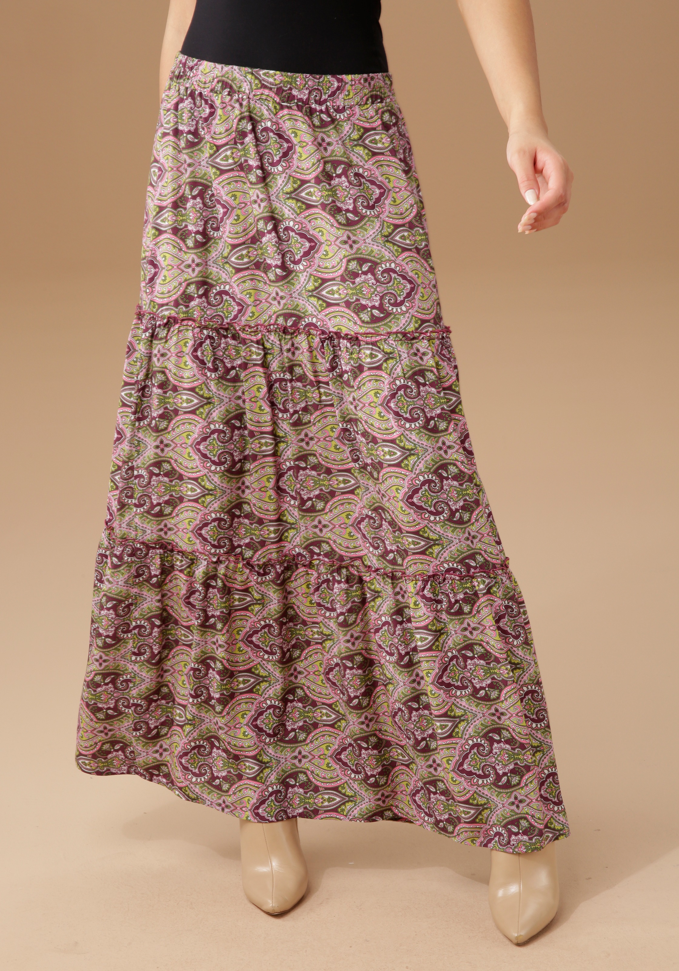 Image of Aniston SELECTED Maxirock, mit Rüschenverzierung bei Ackermann Versand Schweiz