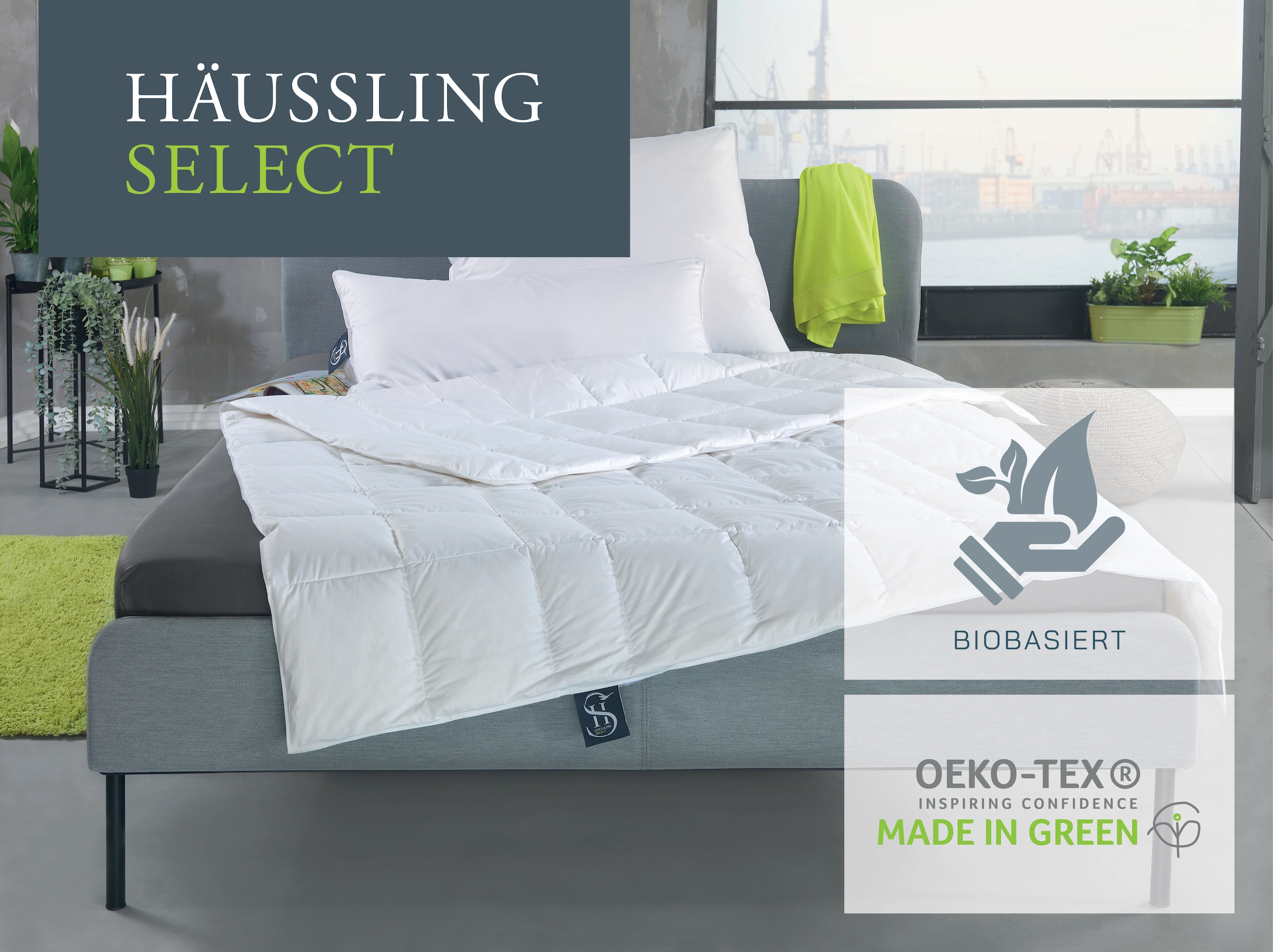 Haeussling Gänsedaunenbettdecke "Select - Made in Green" normal Füllung 100% Gänsedaunen 1 Stk. tlg. hochwertiges Daunenprodukt