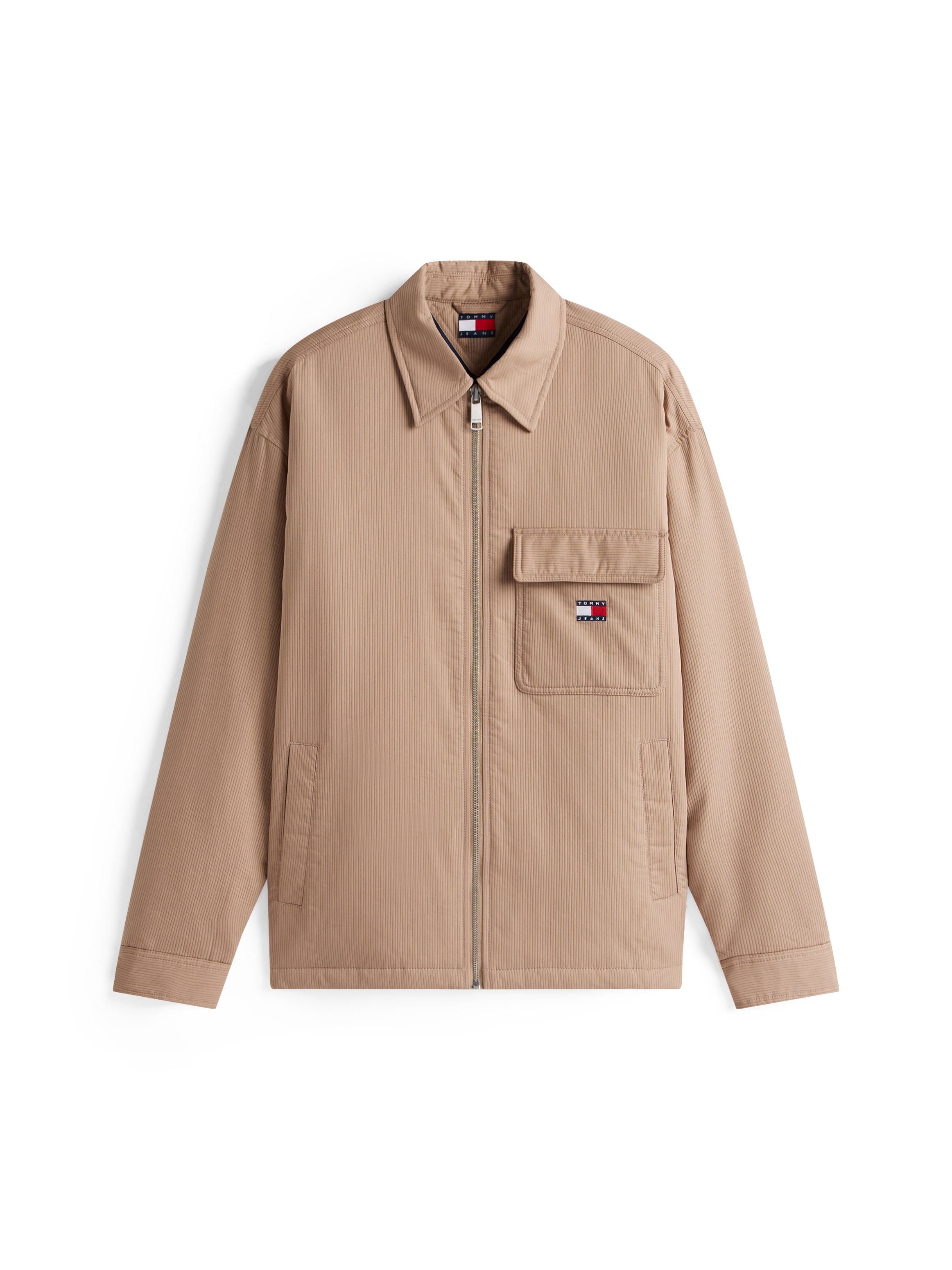 Tommy Jeans Hemdjacke »TJM PADDED TECH CORD« ohne Kapuze Overshirt, lockere Form, wattiert
