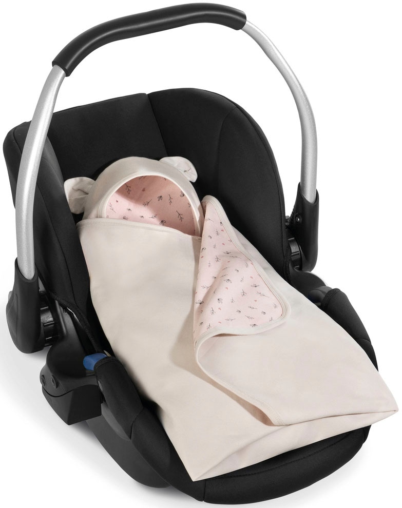Hauck Babydecke »Baby Einschlagdecke, Snuggle N Dream beige bloom« mit Kapuze