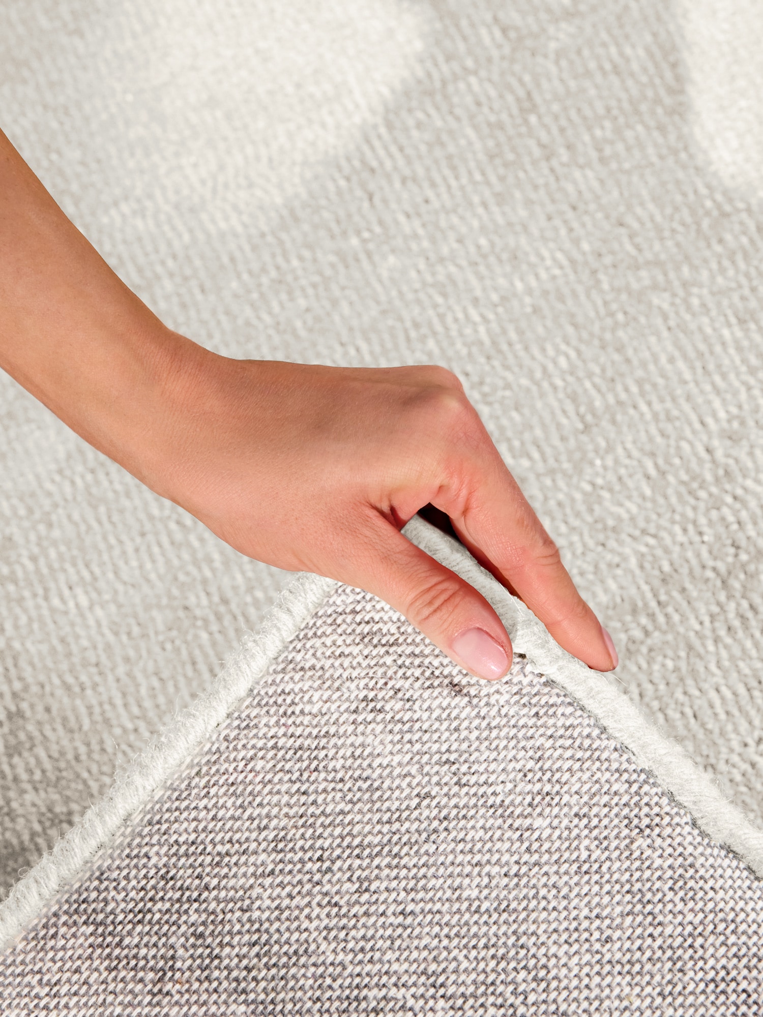 Villeroy & Boch Tapis »Wollteppich Kari« Rectangulaire 17 mm Höhe Handgewebt, Wolle, Bordüre, Einfarbig, Läufer, Wohnzimmer, Modern