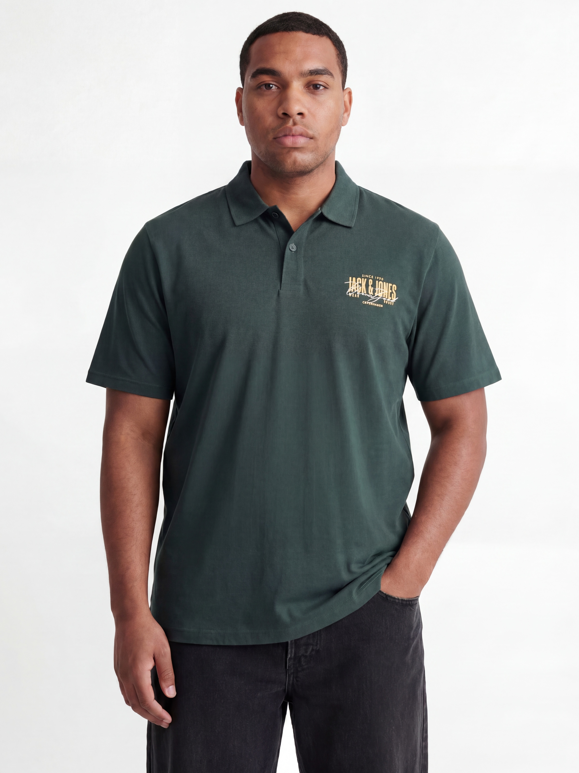 Jack & Jones PlusSize Polo »JJAERO POLO SS PLS« coton, coupe régulière