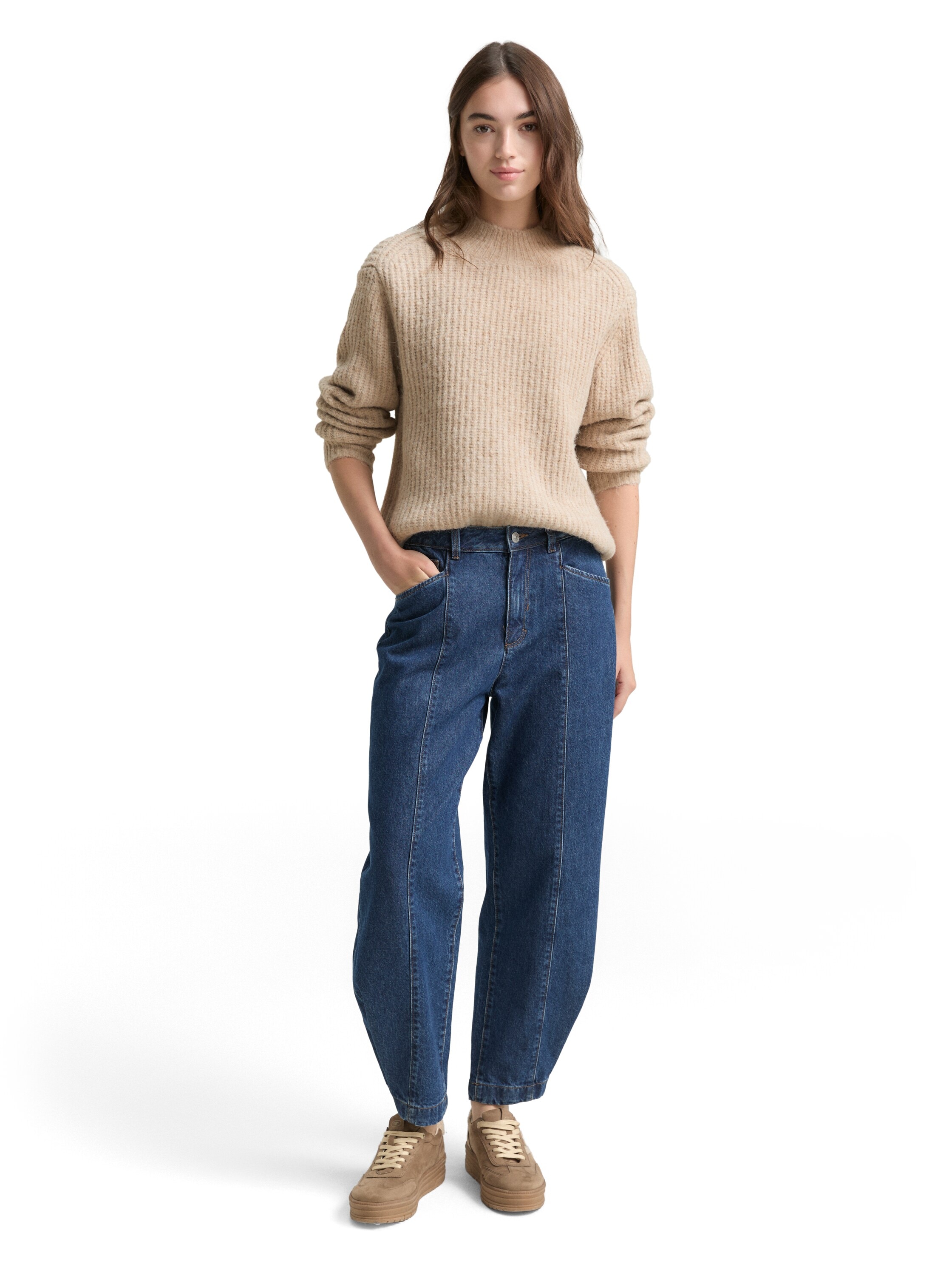 TOM TAILOR Denim Pull en tricot mit Stehkragen