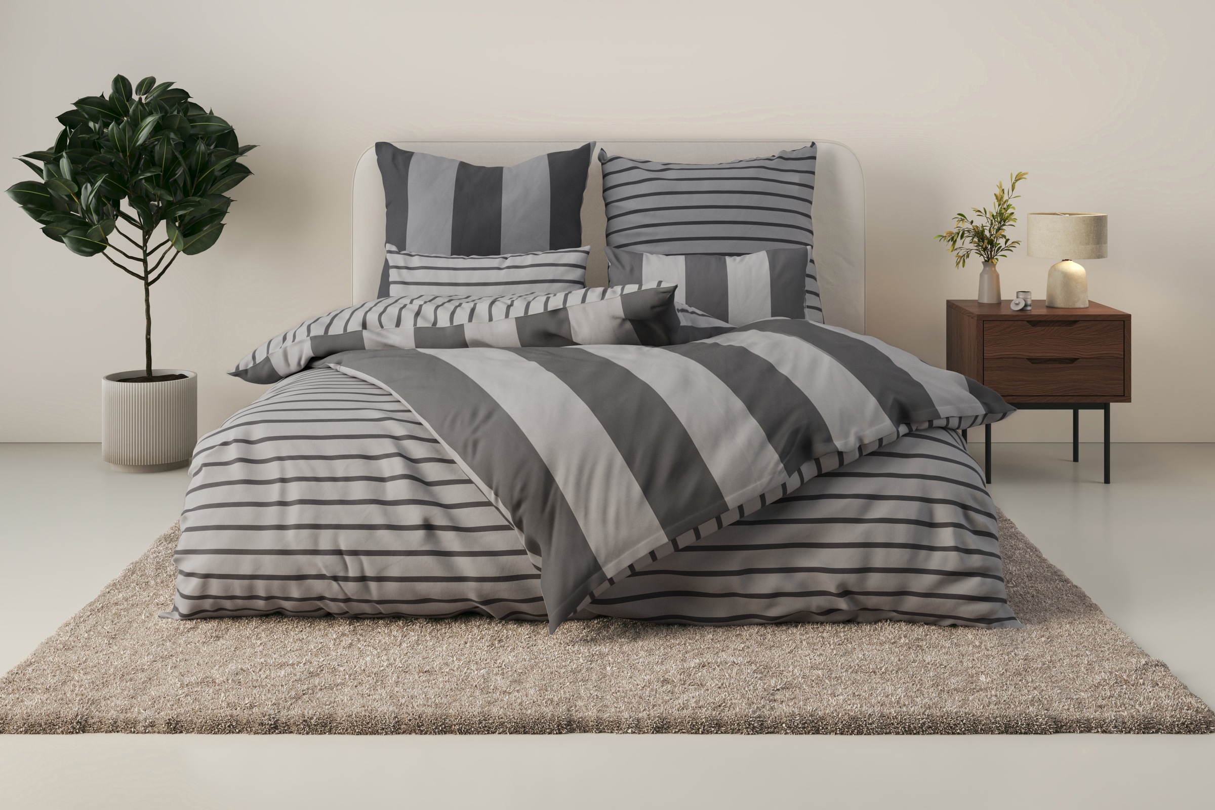 Image of GOODproduct Bettwäsche "Sari" 2 in verschiedenen Qualitäten, moderne Bettwäsche mit Streifen