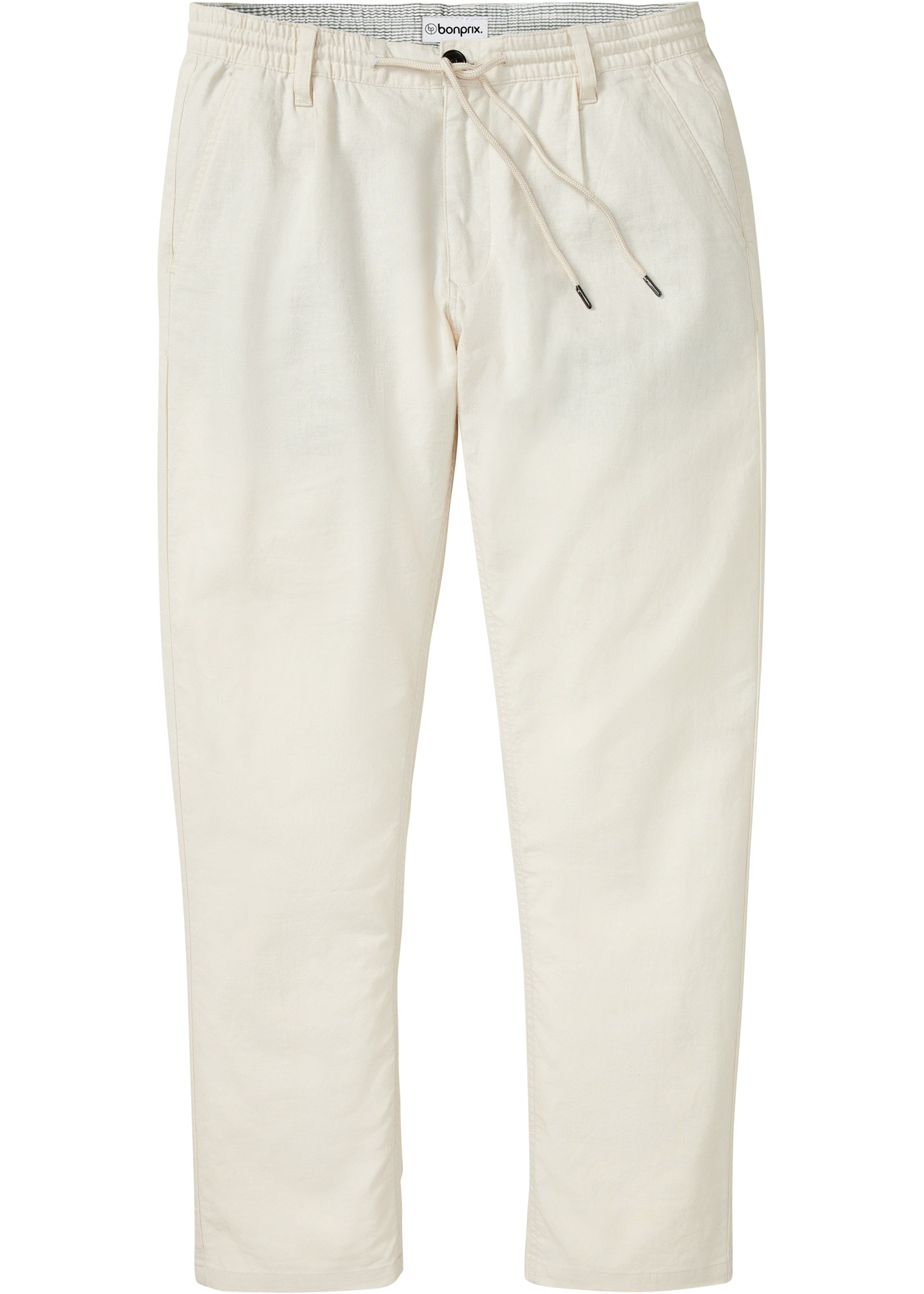bonprix Chinohose  aus Leinen, mit Bändchen zur Weitenanpassung, relaxed fit