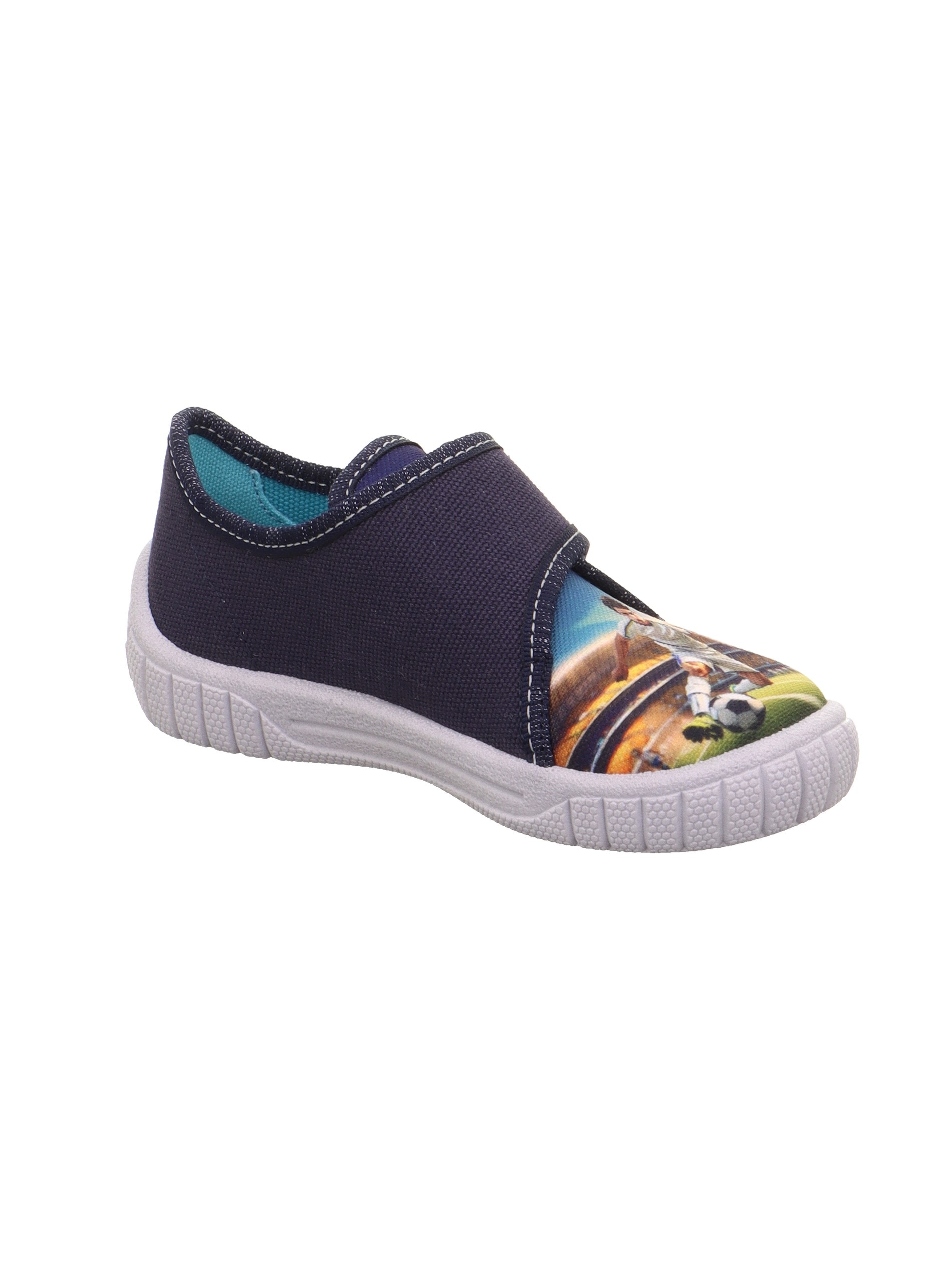 Superfit Hausschuh »BILL, WMS: mittel«  Klettschuh mit coolem Motiv, Grössenschablone zum Download