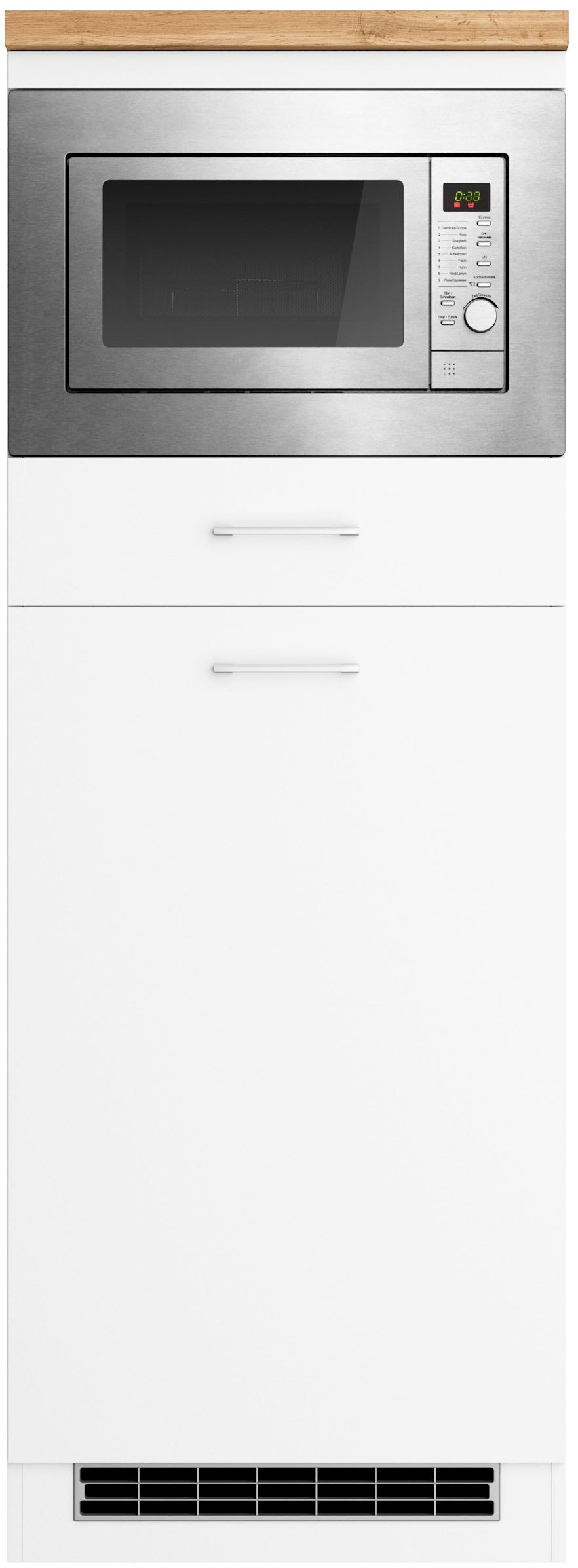 KOCHSTATION Four/réfrigérateur encastrable »KS-Milan« meuble micro-ondes-réfrigérateur 60 cm, mat ou brillant