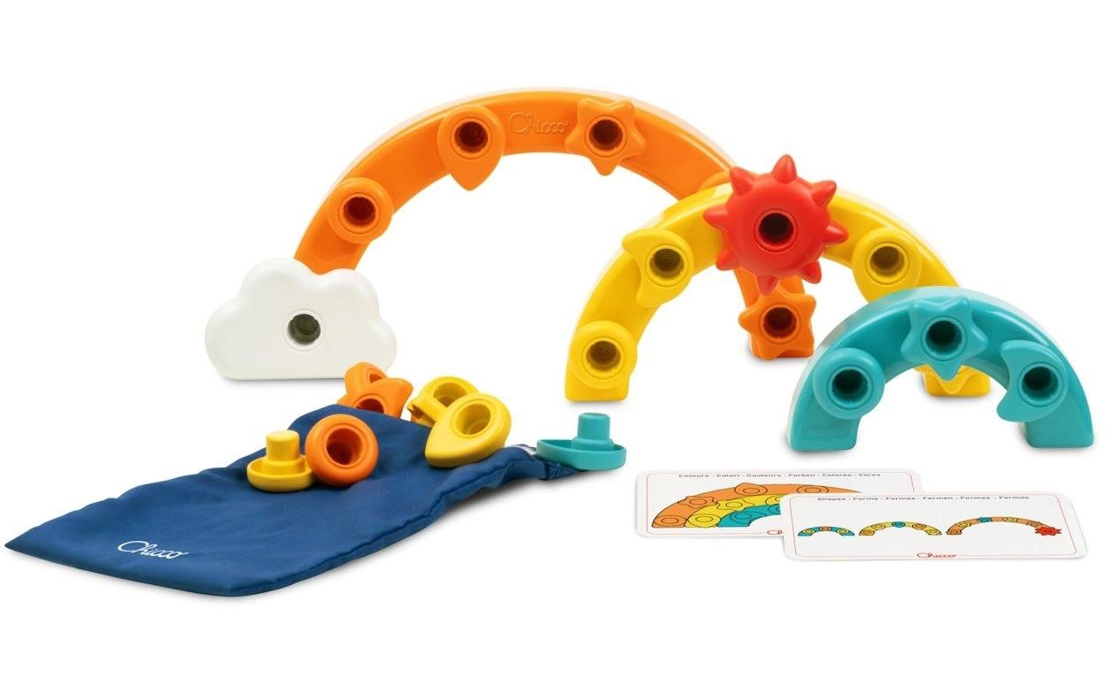 Chicco Lernspielzeug »Regenbogen Steckspiel« Farbenfrohes Set für kreativen Spielspass und kognitive Entwicklung
