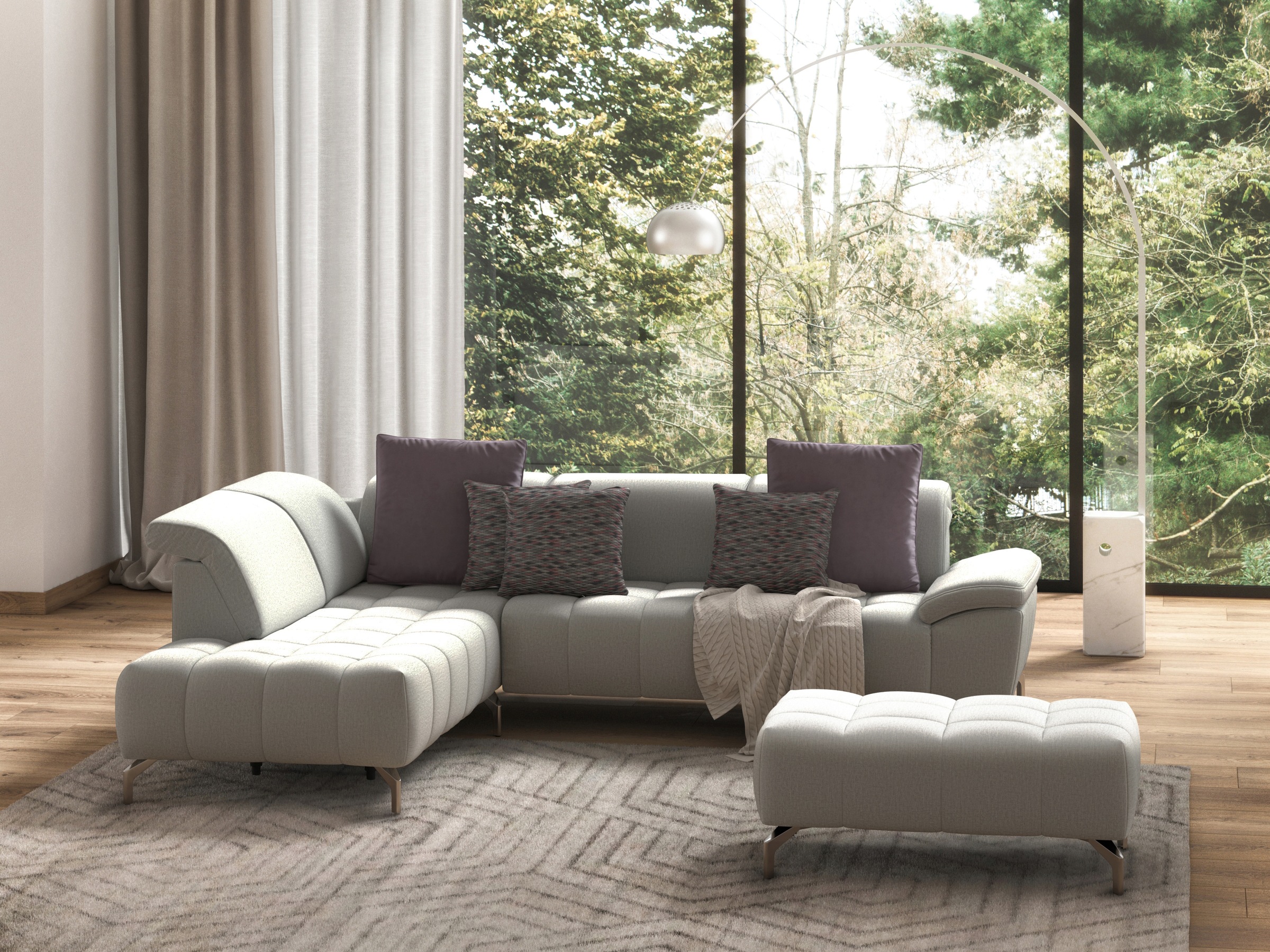 sit&more Hocker »Cool«, mit silberfarbenen Füssen