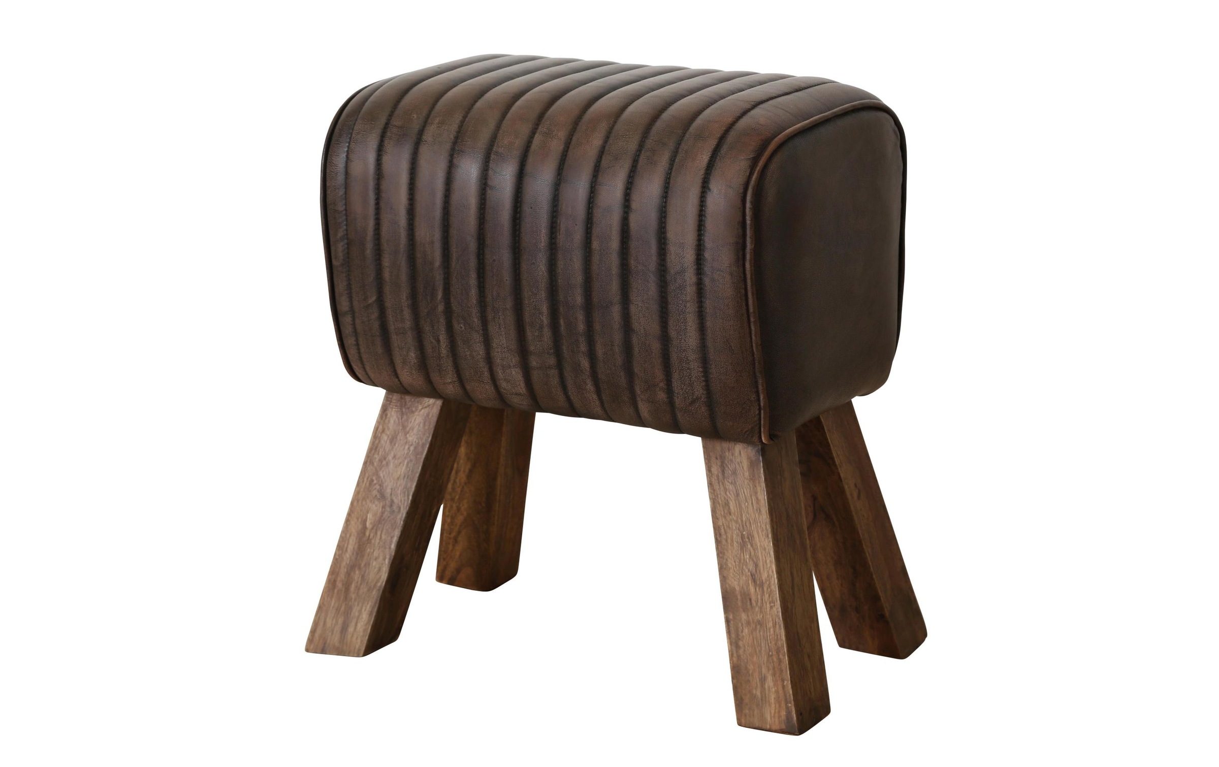 Image of BOLTZE Hocker »Olyx Holz und Büffelleder«, Herkunftsland Indien, Holzart Mango bei Ackermann Versand Schweiz