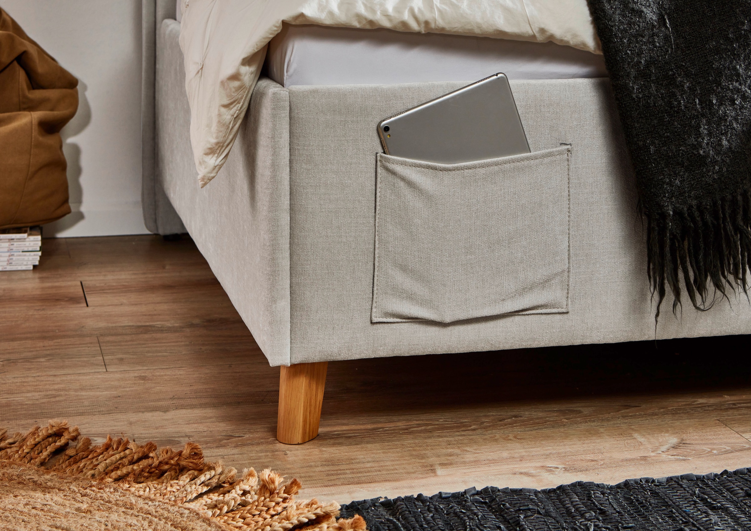 meise.möbel Lit d'enfant »FUN II« Polsterbett wahlweise mit Bettkasten, Jugendbett inkl. USB-Anschluss