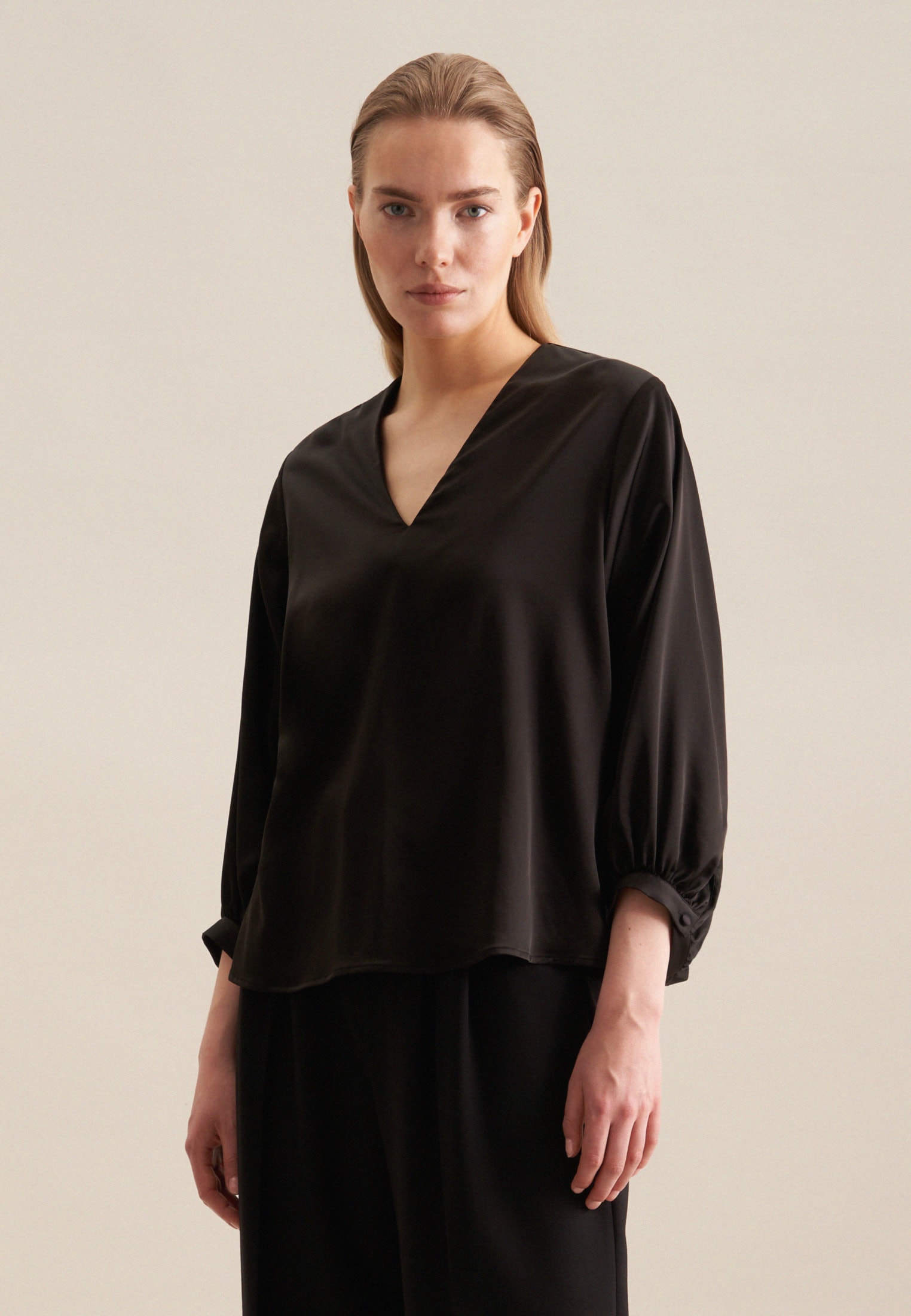 Klassische Bluse »Schwarze Rose«, Tunika Uni