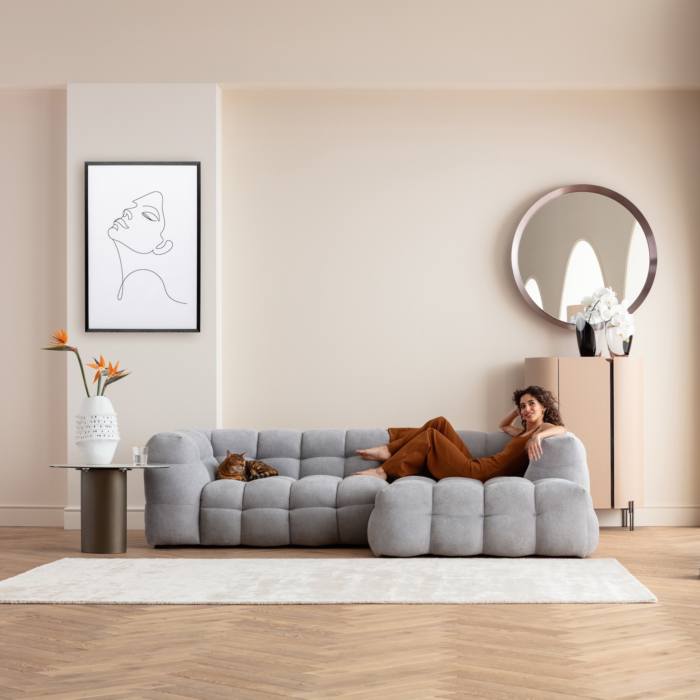 Kare Design Tableau avec cadre »Gerahmtes Bild Drawing Lady 63x93cm« 1, 