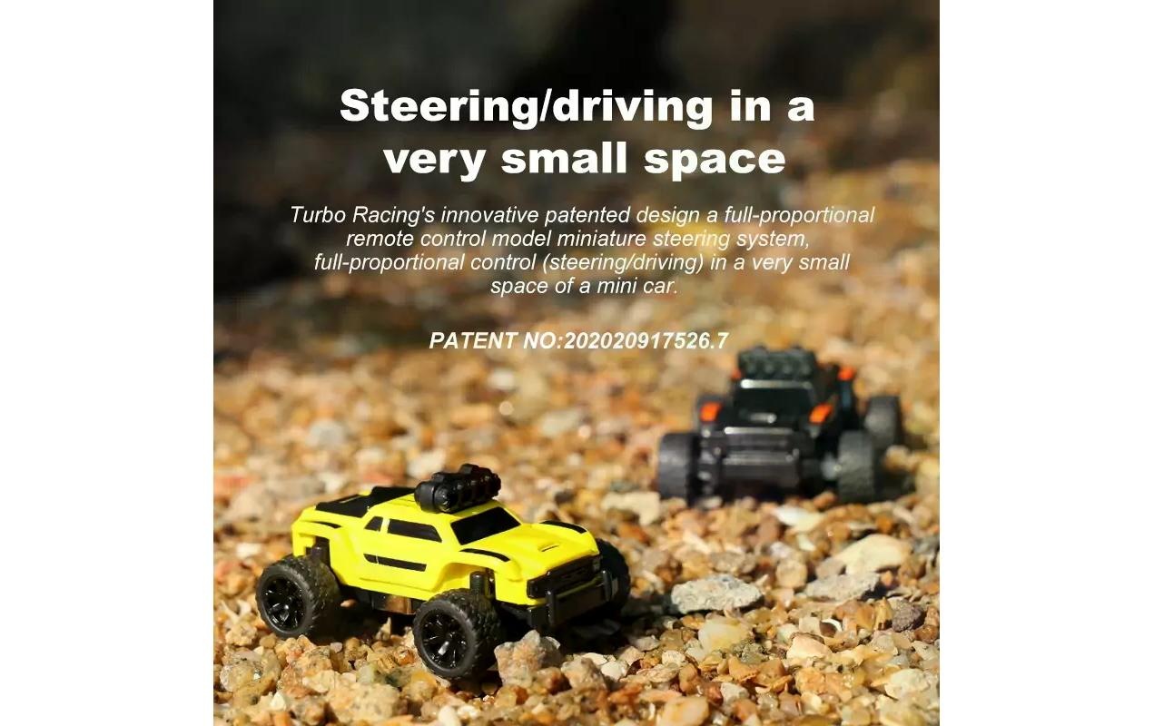 RC-Auto »Turbo Racing Micro Monster Truck TC-01, Gelb,«