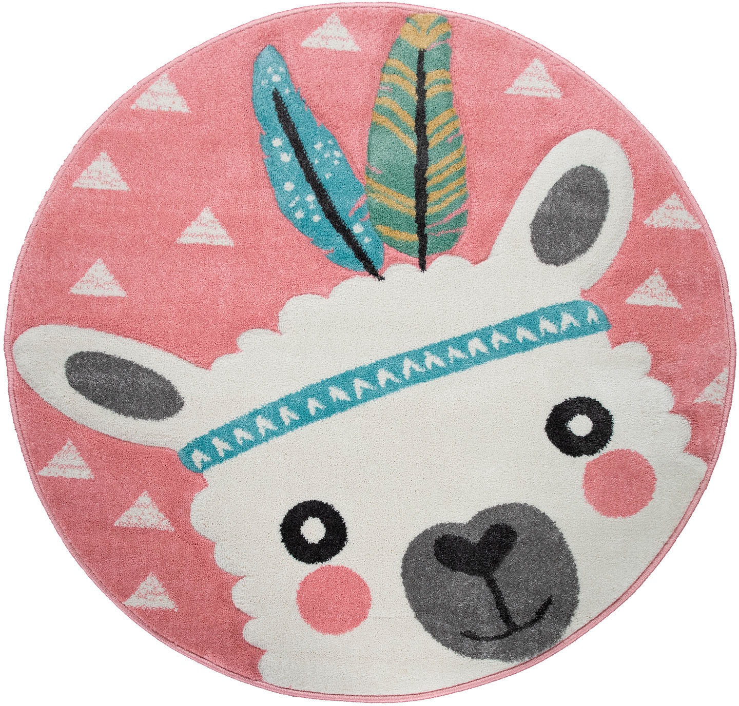 Image of Paco Home Kinderteppich »Ela 214«, rund, 17 mm Höhe, 3D-Design, Motiv Lama, Pastell-Farben, Kinderzimmer bei Ackermann Versand Schweiz