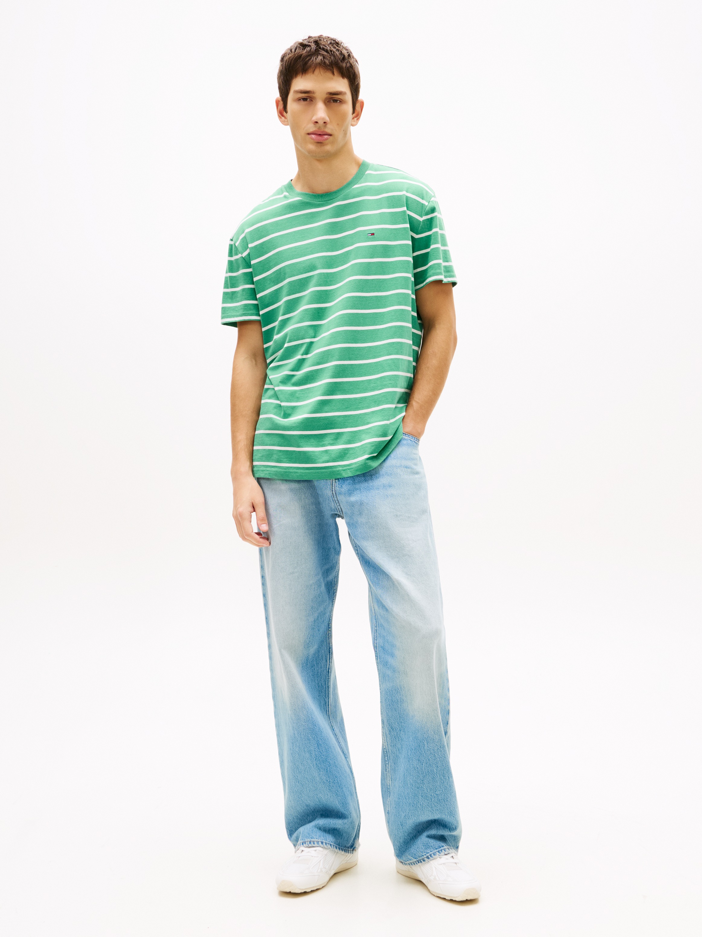 Tommy Jeans T-shirt »TJM REGULAR STRIPE« Regular fit mit Rundhalsausschnitt