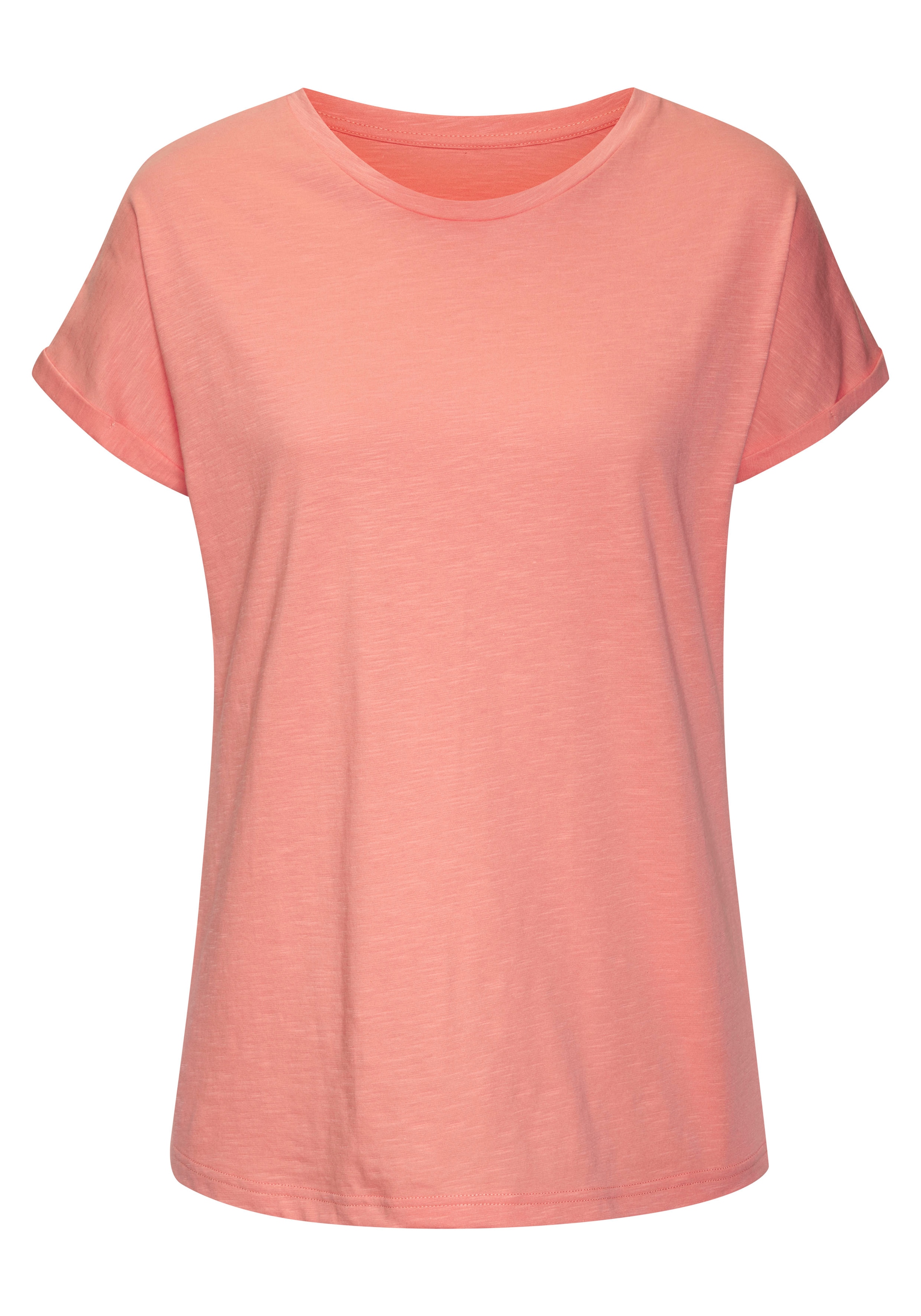 Vivance T-Shirt »mit modischem Frontprint«, (2er-Pack), aus weicher Baumwoll-Qualität