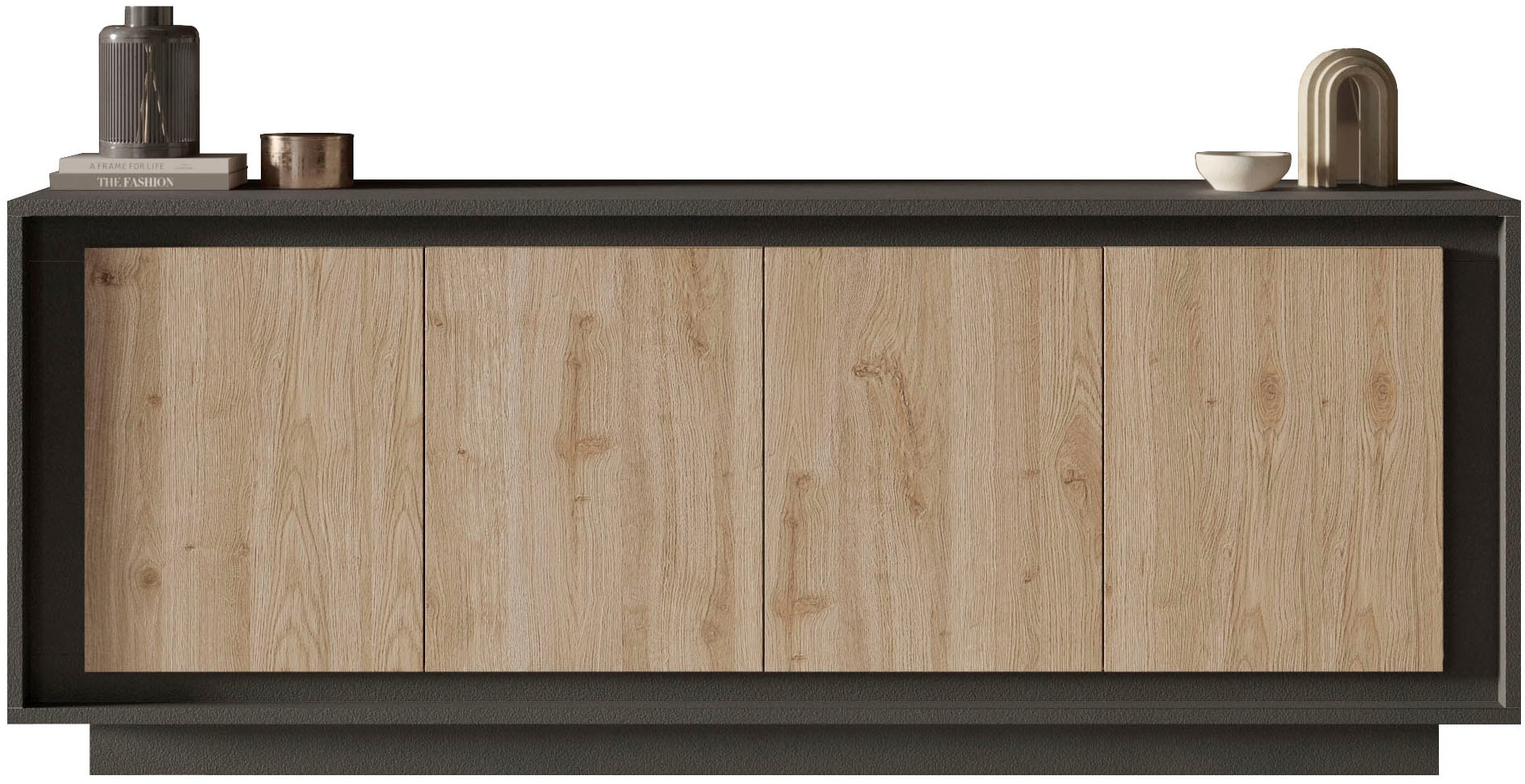 Image of Home affaire Sideboard "Sky, B/T 207/50 cm, Kommode/Anrichte/Stauraumschrank, 4 Türen" Softclosing, Korpus & Front 22 mm stark, Rahmen-Optik