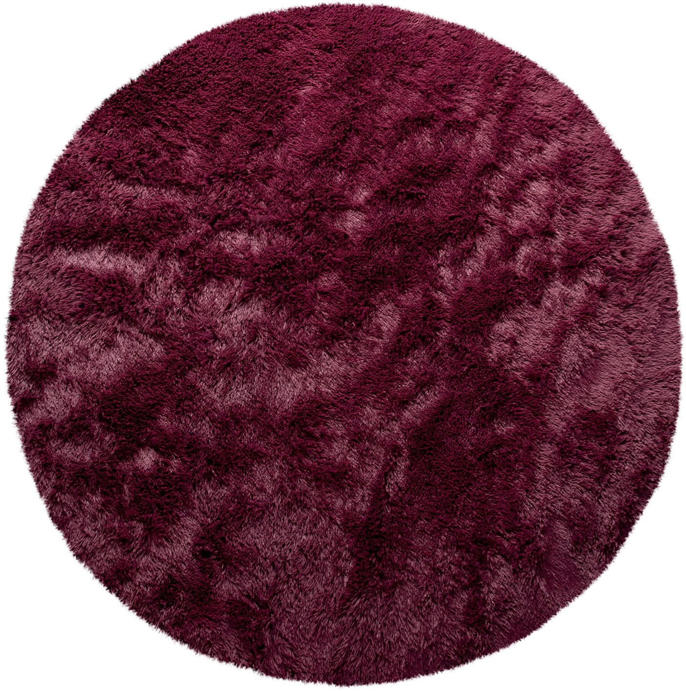 Paco Home Hochflor-Teppich »Silky 591«, rund, Uni Farben, besonders weich und kuschelig