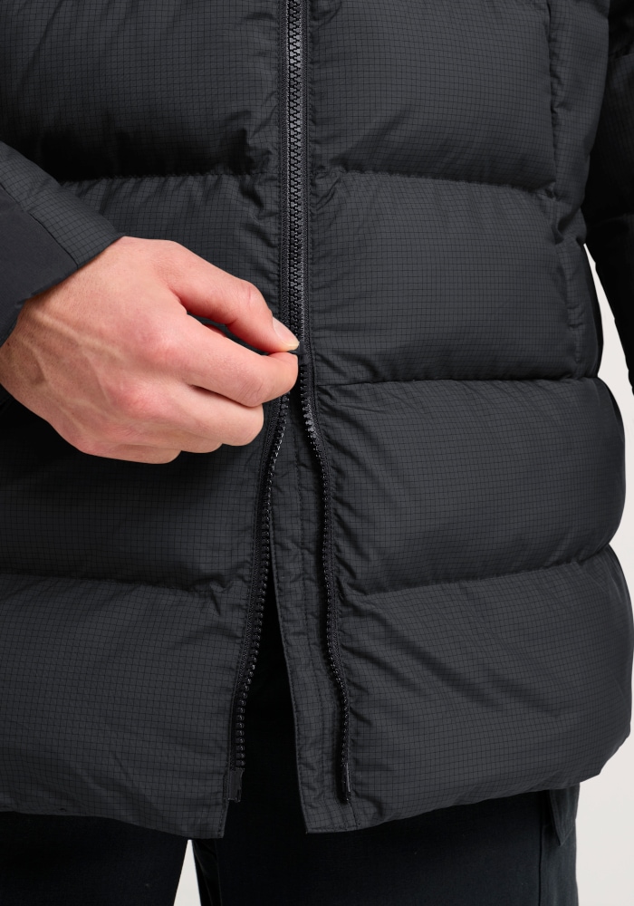 Jack Wolfskin Veste d'hiver »ICY HOLLOW HOODED JKT M« avec doublure et rembourrage en polyester, veste d'hiver, phantom