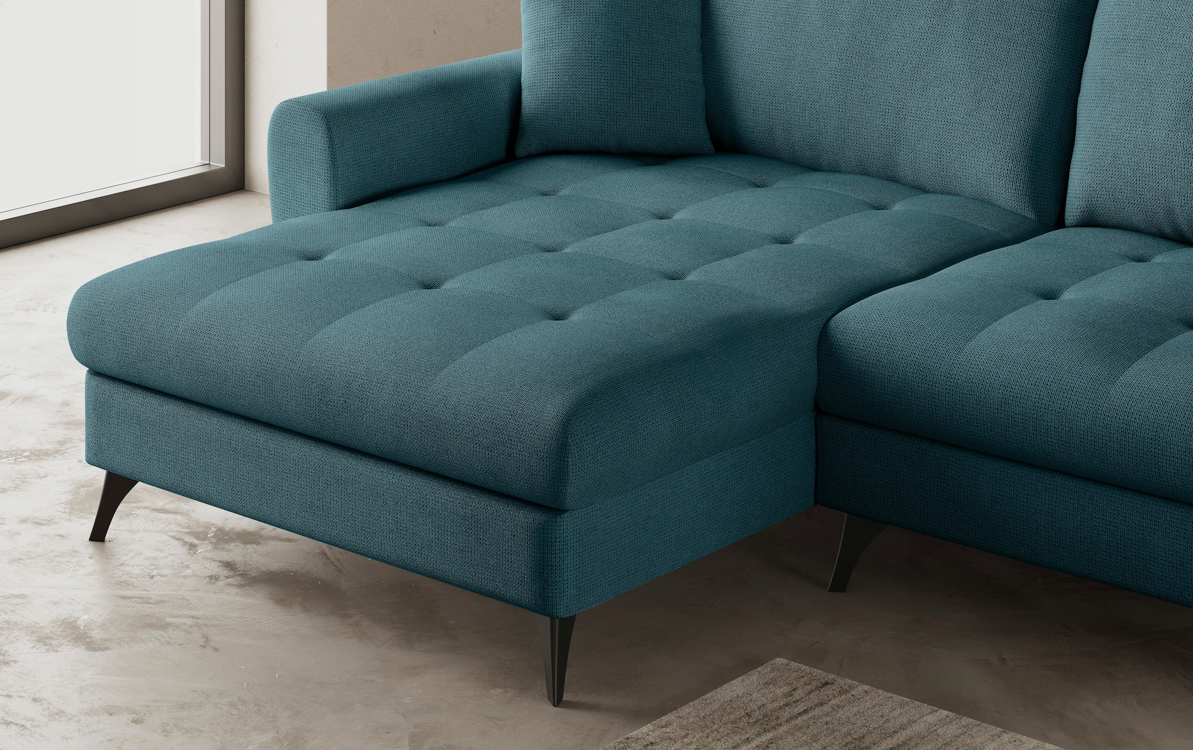 Mr. Couch Ecksofa »Blackburn II L-Form«, Wahlweise mit Kaltschaumpolsterung bis 140 kg belastbar