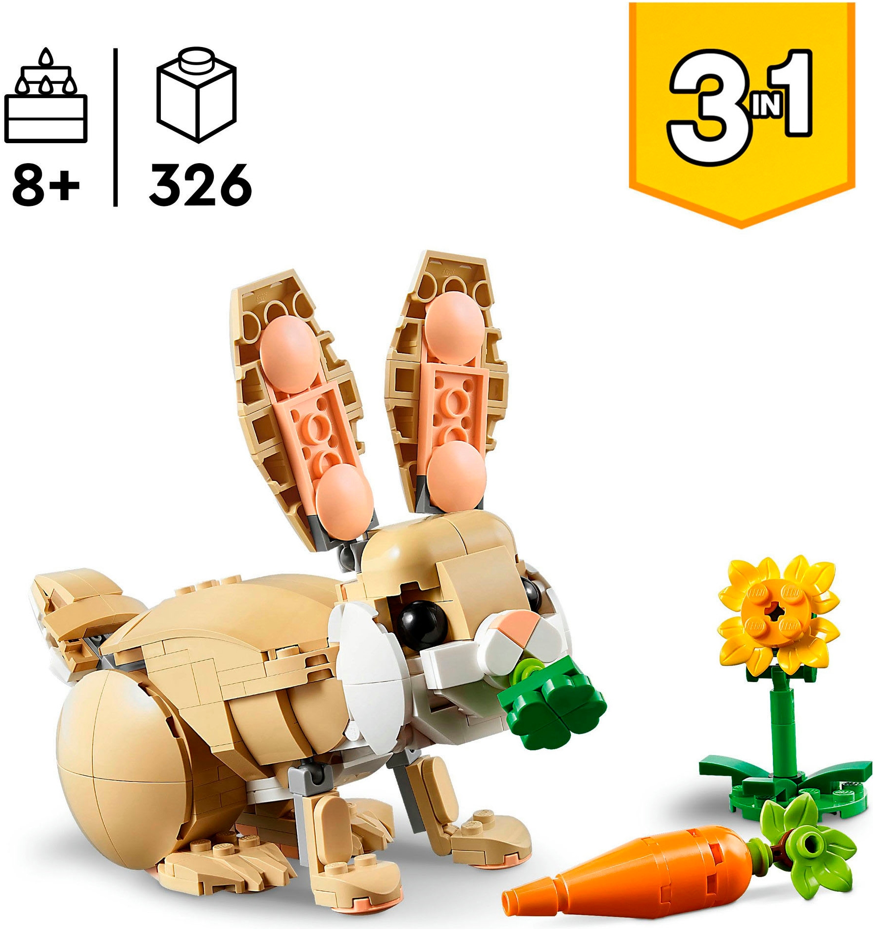LEGO® Konstruktionsspielsteine »Häschen (31162), LEGO Creator« Made in Europe