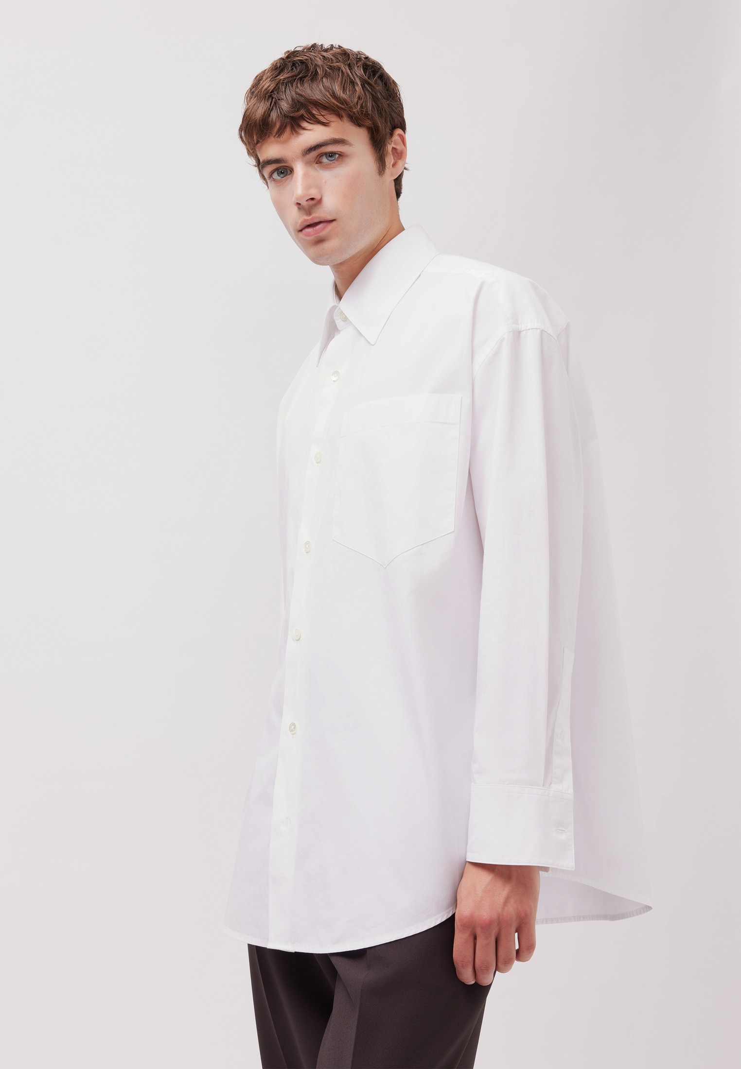 studio seidensticker Chemise à manches courtes Oversized 1/1 Kentkragen Uni