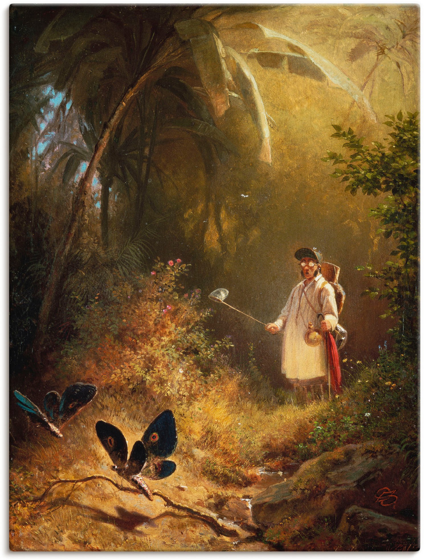 Image of Artland Wandbild »Der Schmetterlingsfänger«, Mann, (1 St.), in vielen Grössen & Produktarten -Leinwandbild, Poster, Wandaufkleber / Wandtattoo auch für Badezimmer geeignet bei Ackermann Versand Schweiz