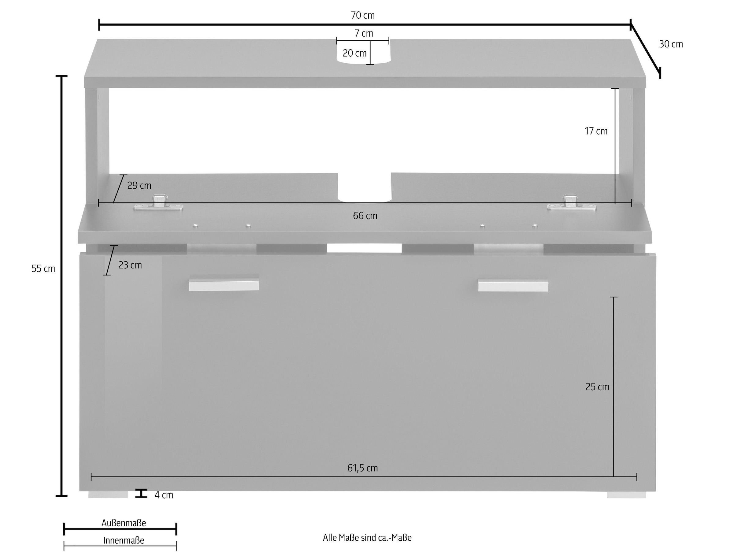 Places of Style Waschbeckenunterschrank »Rowan«, Breite 70 cm