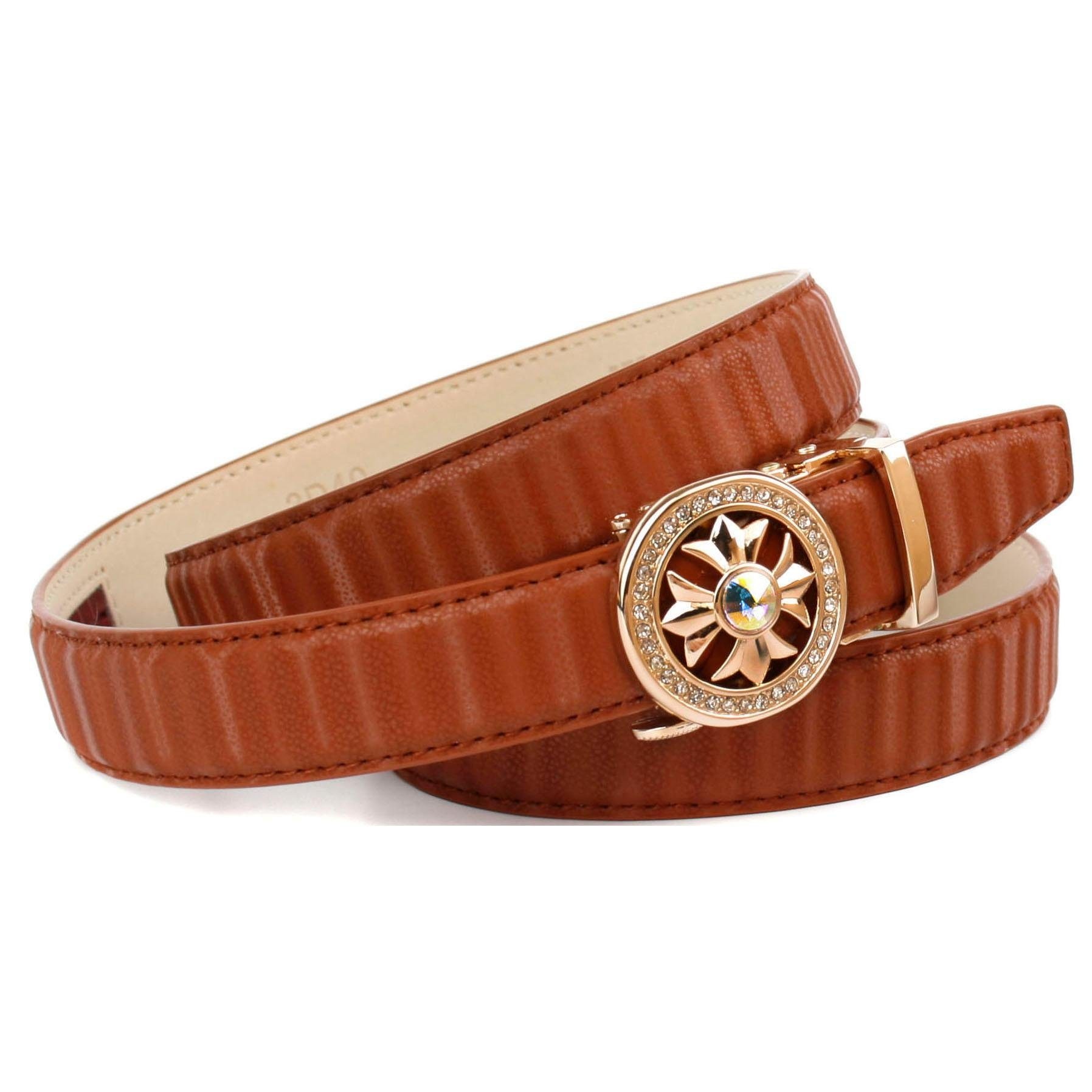 Image of Anthoni Crown Ledergürtel, Gürtel aus Leder in 3D-Optik in braun bei Ackermann Versand Schweiz