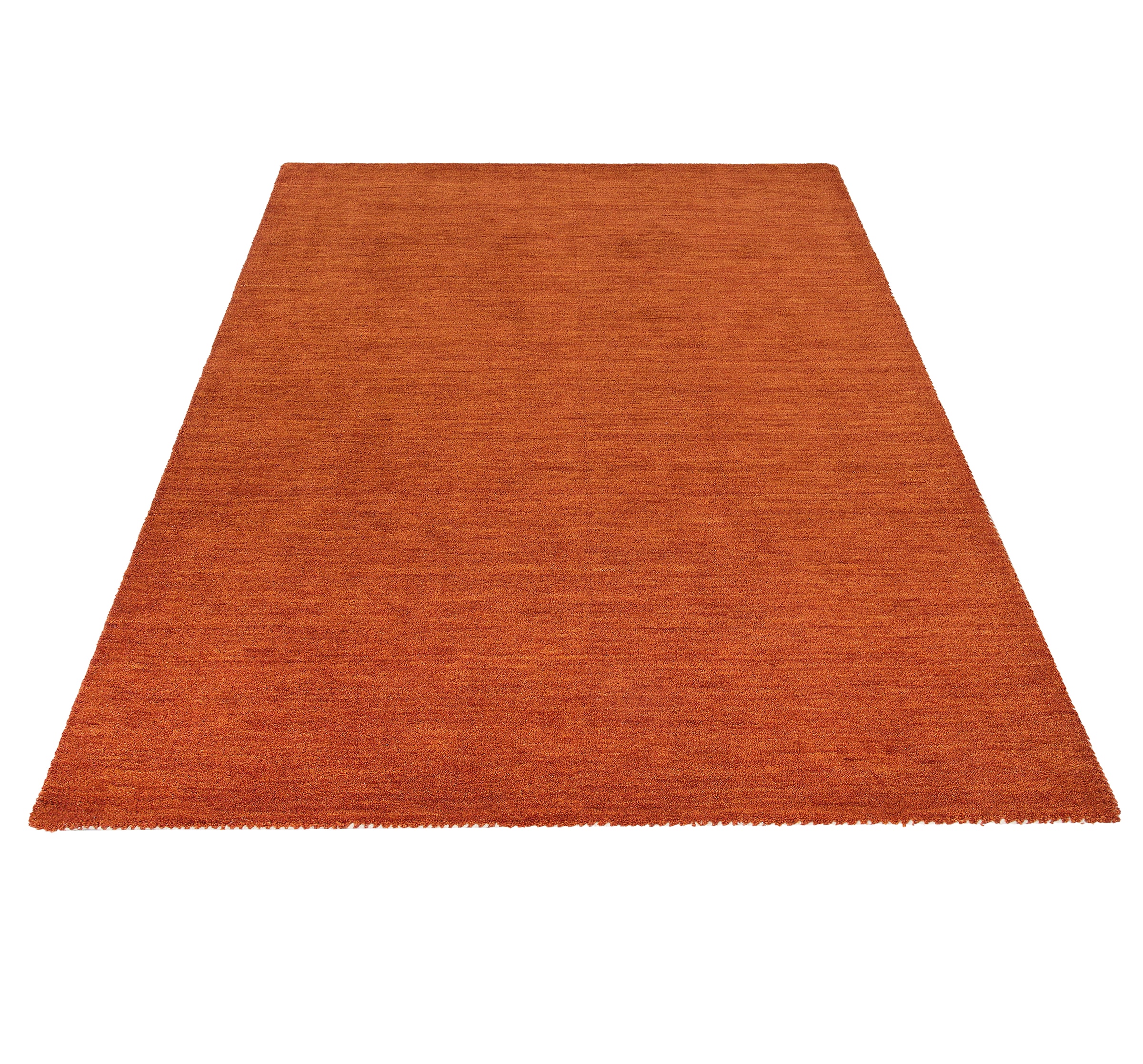 THEKO Tapis en laine »Gabbeh Uni, Handgefertigt, Teppich, meliert, reine Wolle,« Rectangulaire 14 mm Höhe Schlafzimmer, Wohnzimmer, Esszimmer, auch als Läufer oder rund