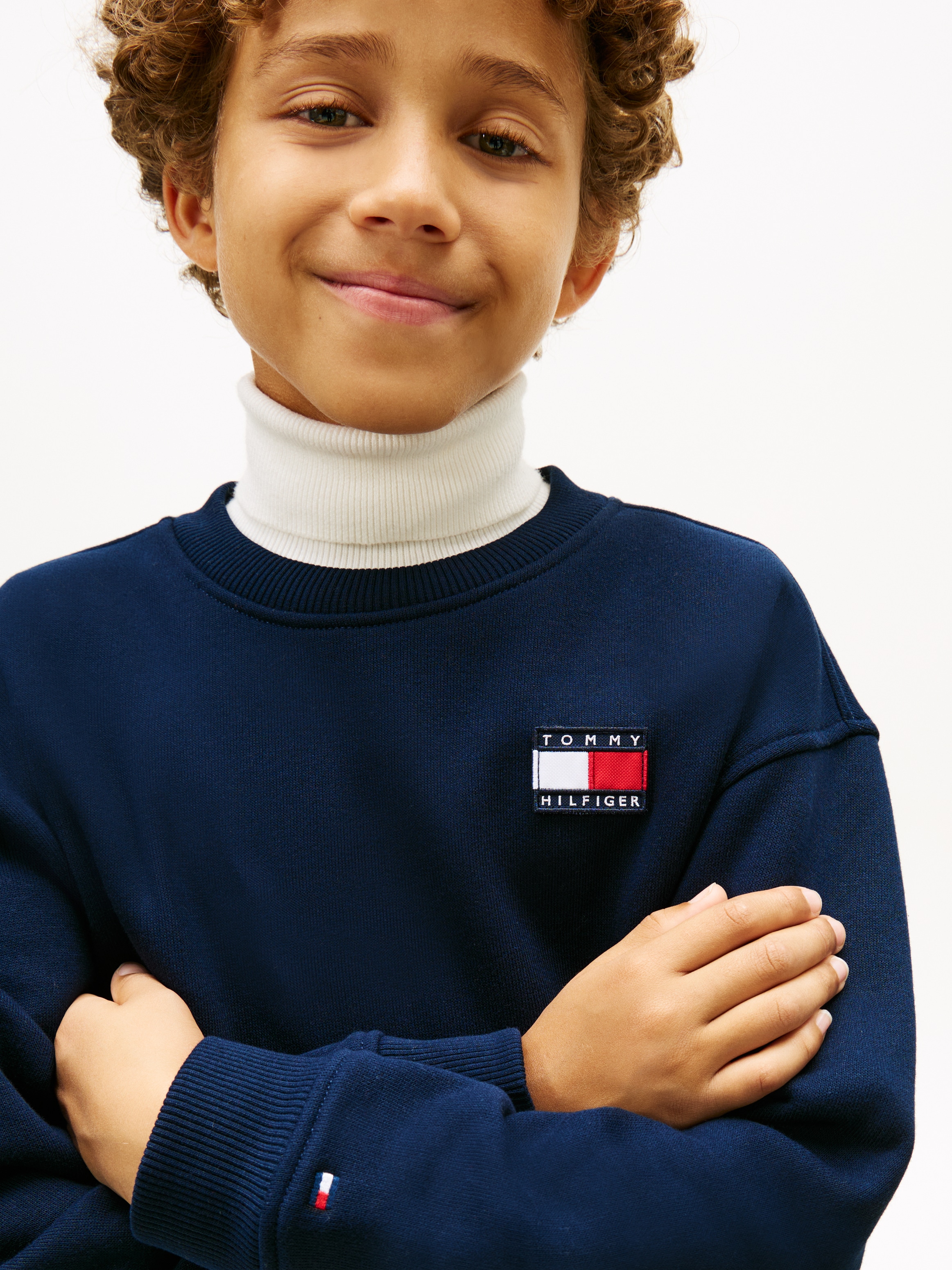 Tommy Hilfiger T-shirt à manches longues & pantalon Set, 2 pièces Kinder bis 16 Jahre, mit Rundhalsausschnitt