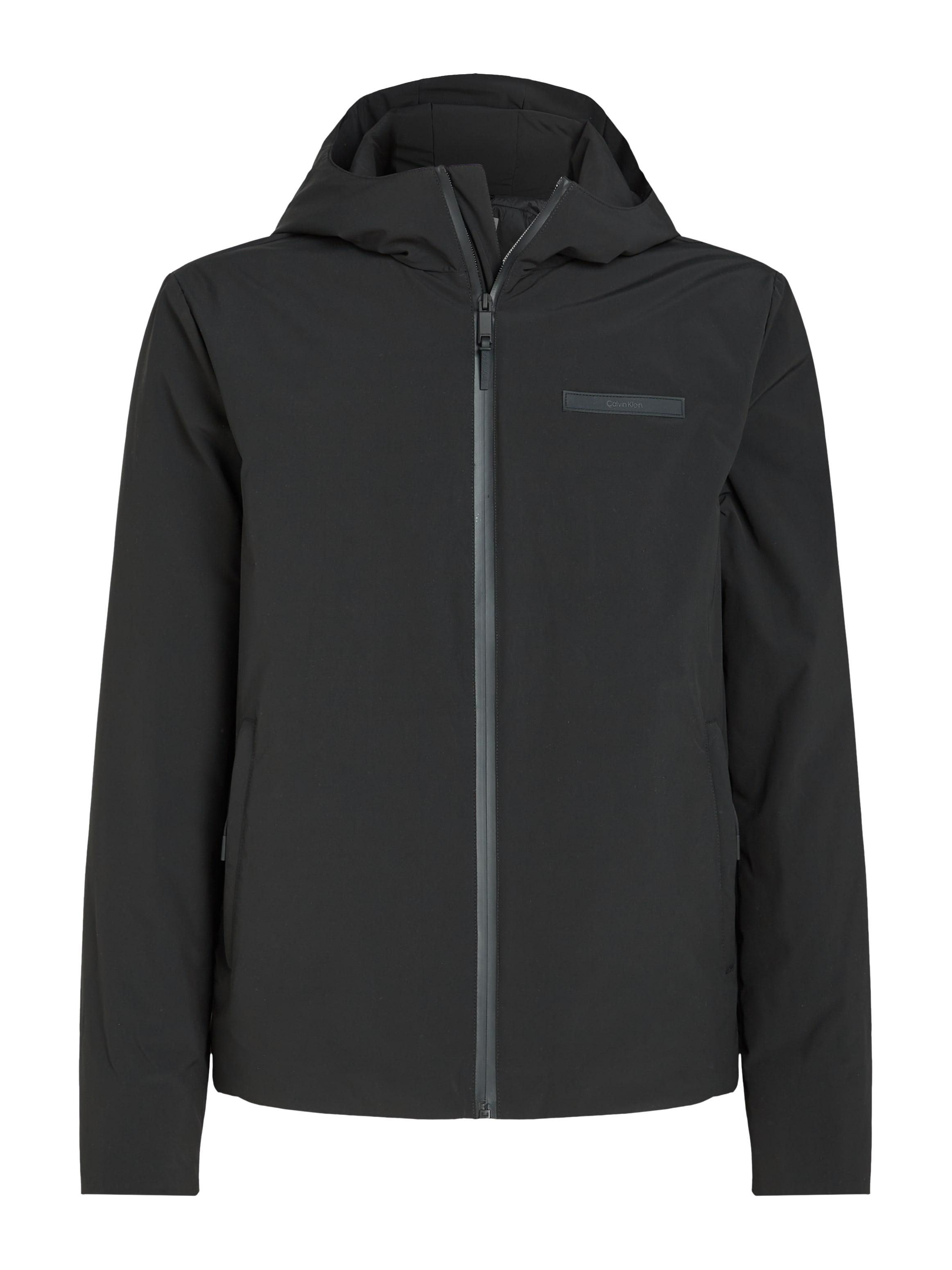 Calvin Klein Outdoorjacke »TECHNICAL NON-QUILT JACKET HOOD«, mit Kapuze, mit Logoprint