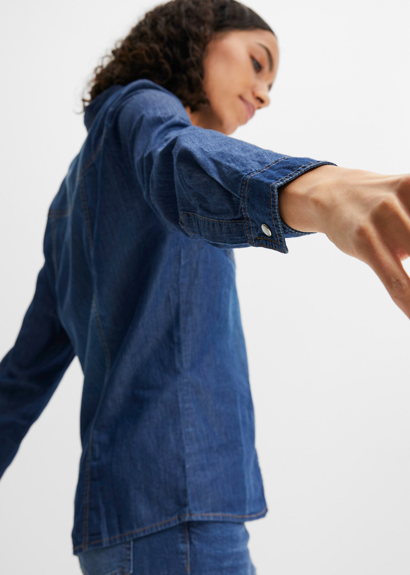 bonprix Jeansbluse Jeanshemd